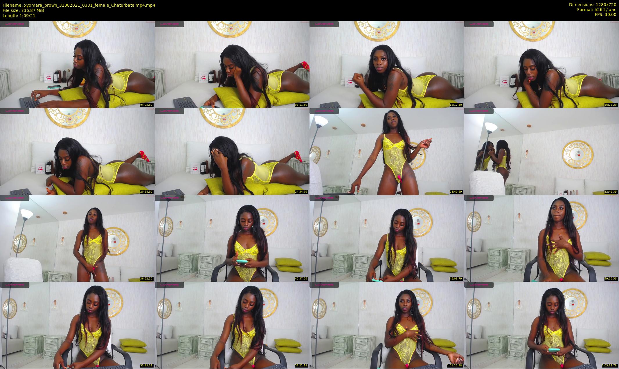 xyomara_brown — 70 minute Chaturbate female cam show recording, 720p, Aug 31, 2021