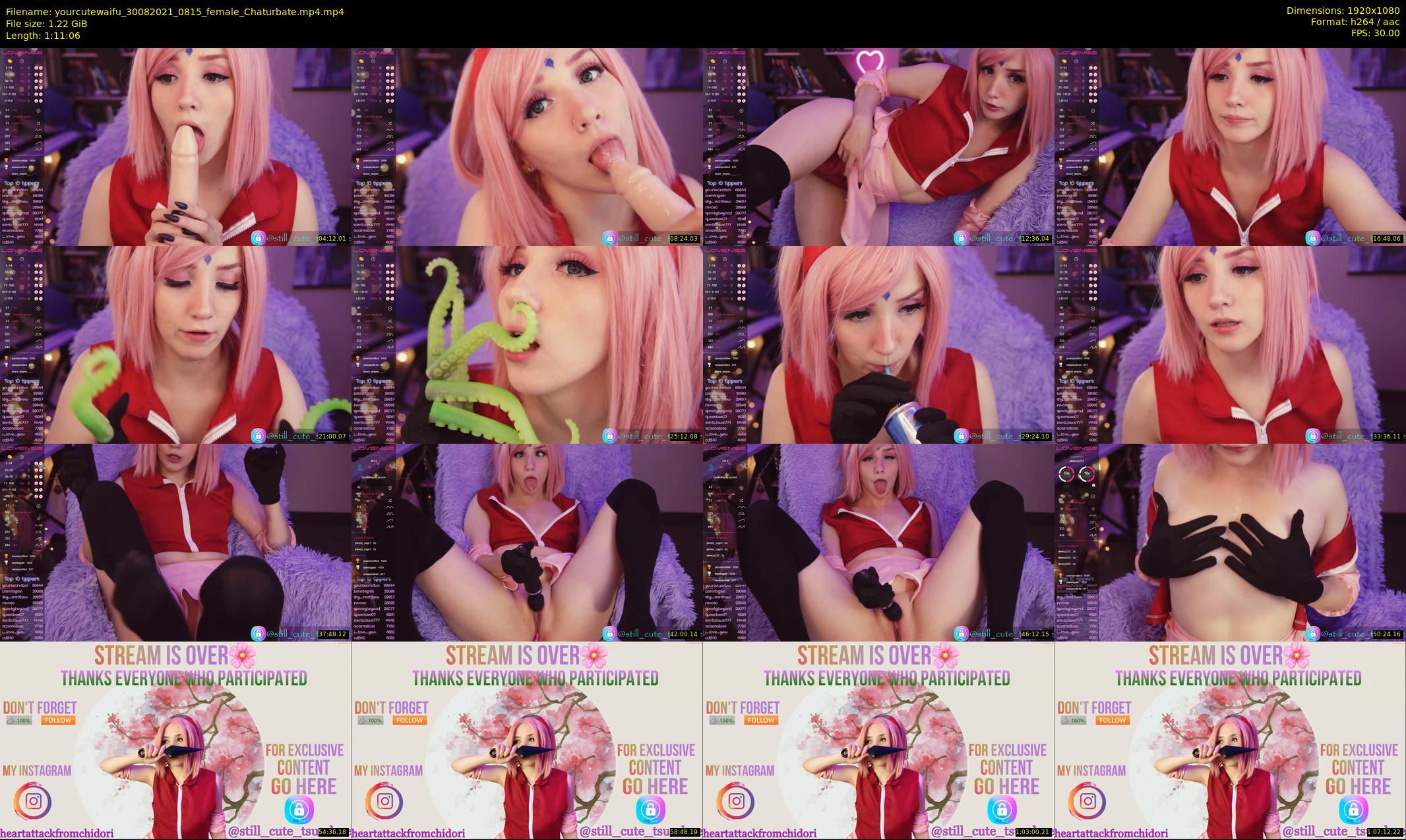 yourcutewaifu — 72 minute Chaturbate female cam show recording, 1080p, Aug 30, 2021
