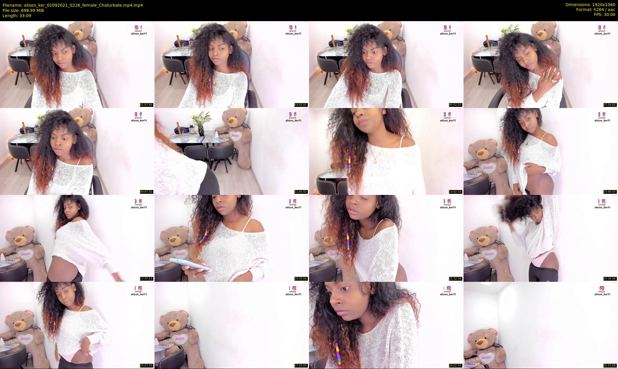 alison_ker — 34 minute Chaturbate female cam show recording, 1080p, Sep 1, 2021