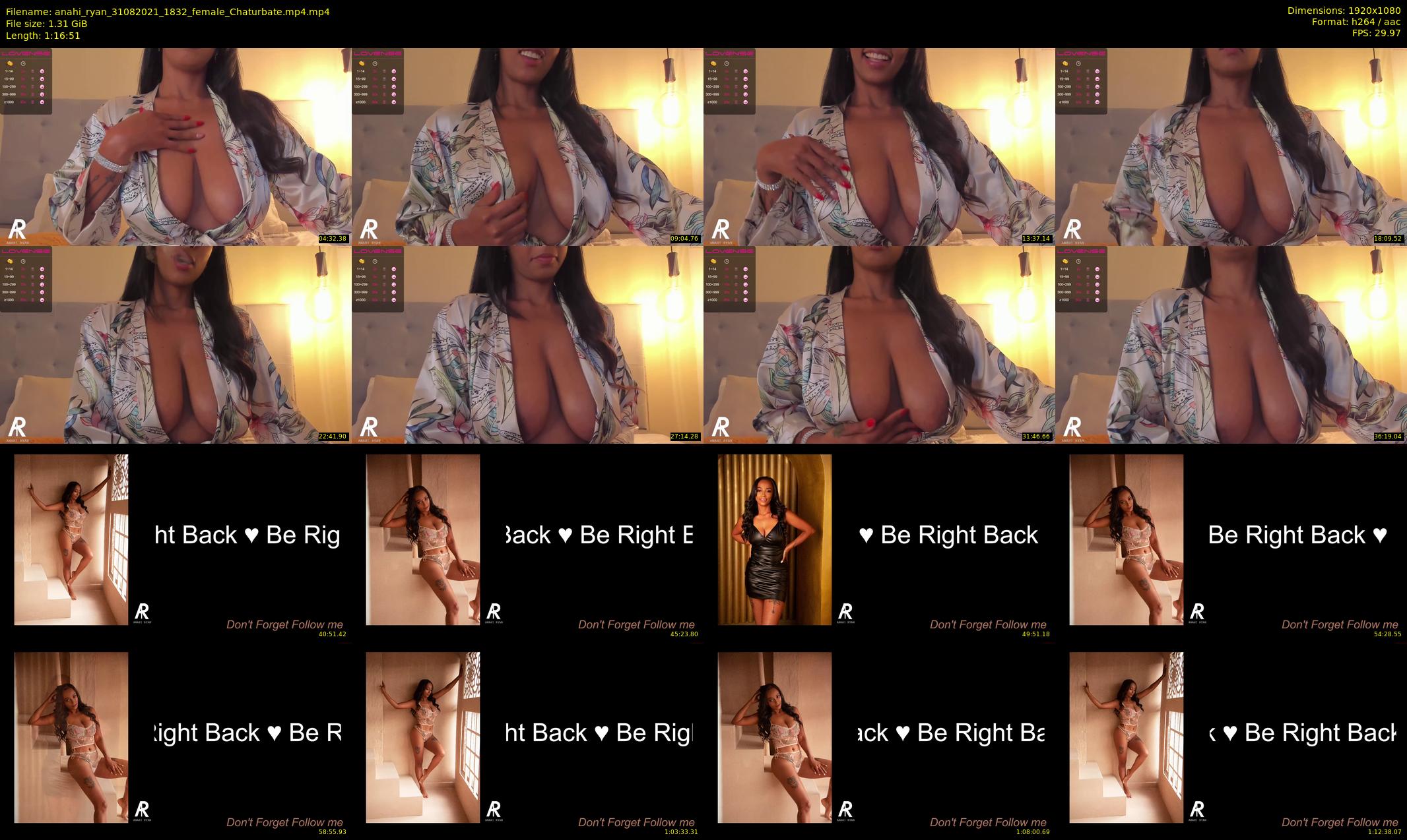 anahi_ryan — 77 minute Chaturbate female cam show recording, 1080p, Aug 31, 2021