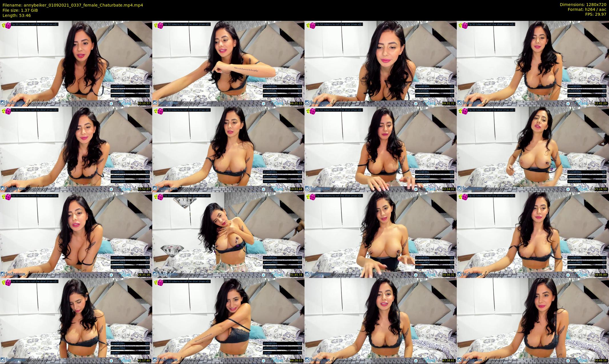 annybeiker — 54 minute Chaturbate female cam show recording, 720p, Sep 1, 2021