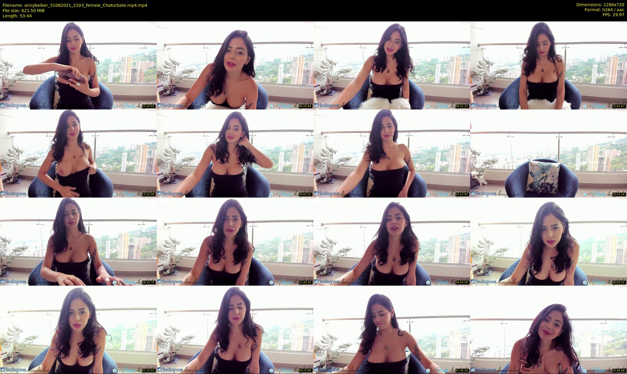 annybeiker — 54 minute Chaturbate female cam show recording, 720p, Aug 31, 2021