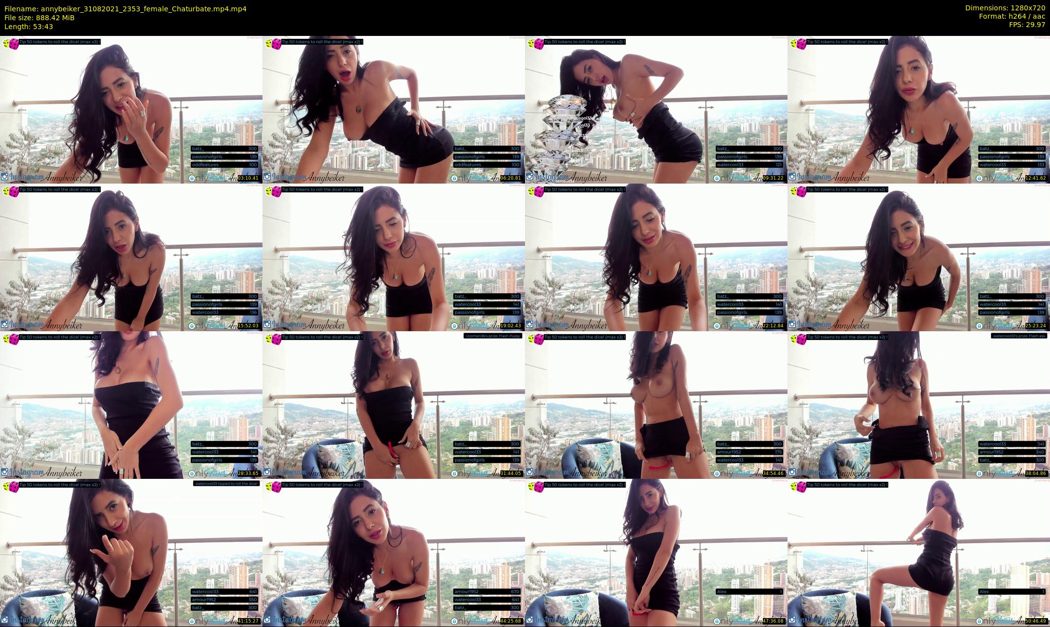 annybeiker — 54 minute Chaturbate female cam show recording, 720p, Aug 31, 2021