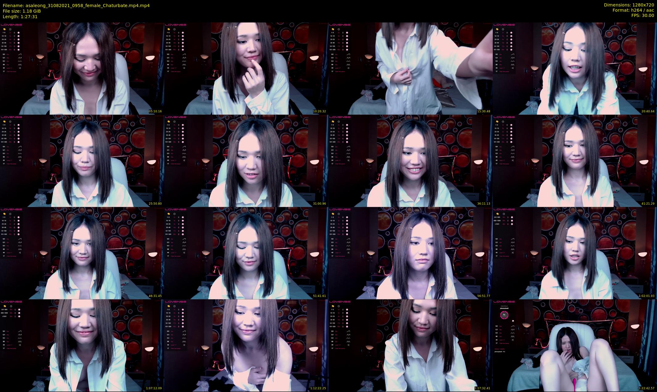 asaleong — 88 minute Chaturbate female cam show recording, 720p, Aug 31, 2021