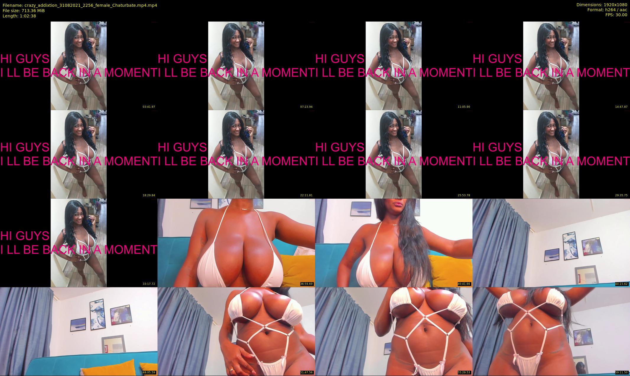 crazy_addixtion — 63 minute Chaturbate female cam show recording, 1080p, Aug 31, 2021