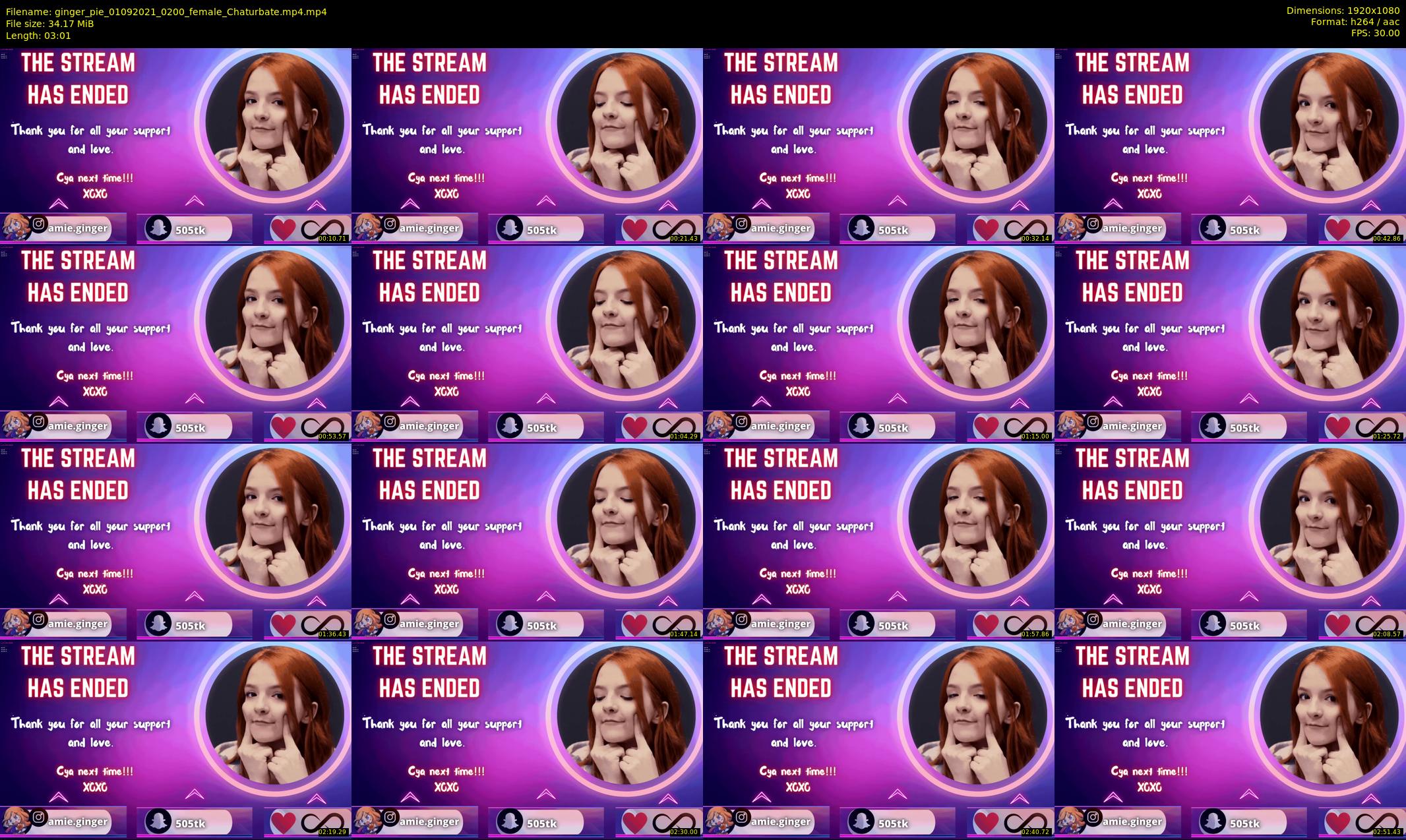 ginger_pie — 4 minute Chaturbate female cam show recording, 1080p, Sep 1, 2021
