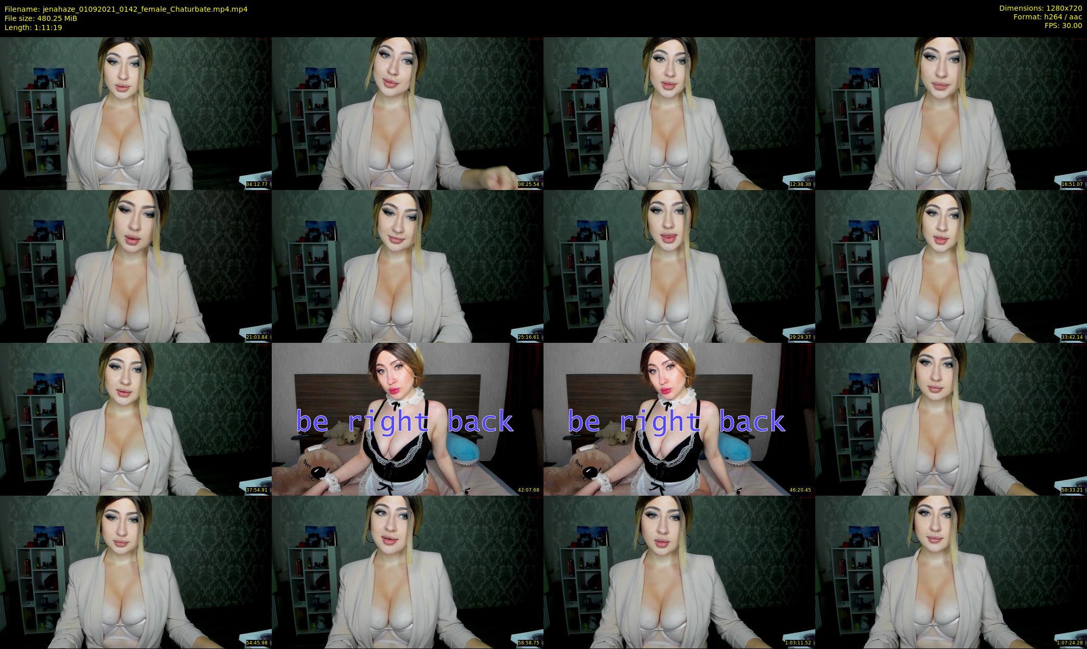 jenahaze — 72 minute Chaturbate female cam show recording, 720p, Sep 1, 2021