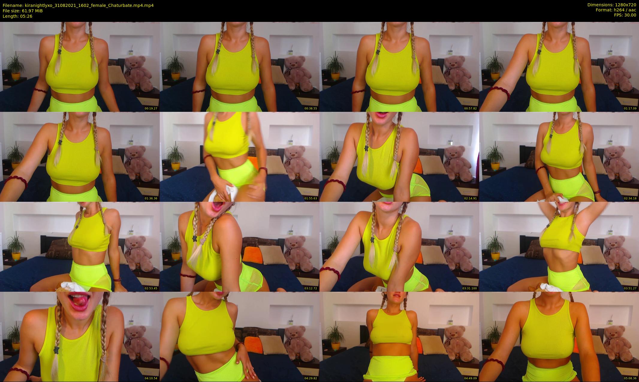 kiranightlyxo — 6 minute Chaturbate female cam show recording, 720p, Aug 31, 2021