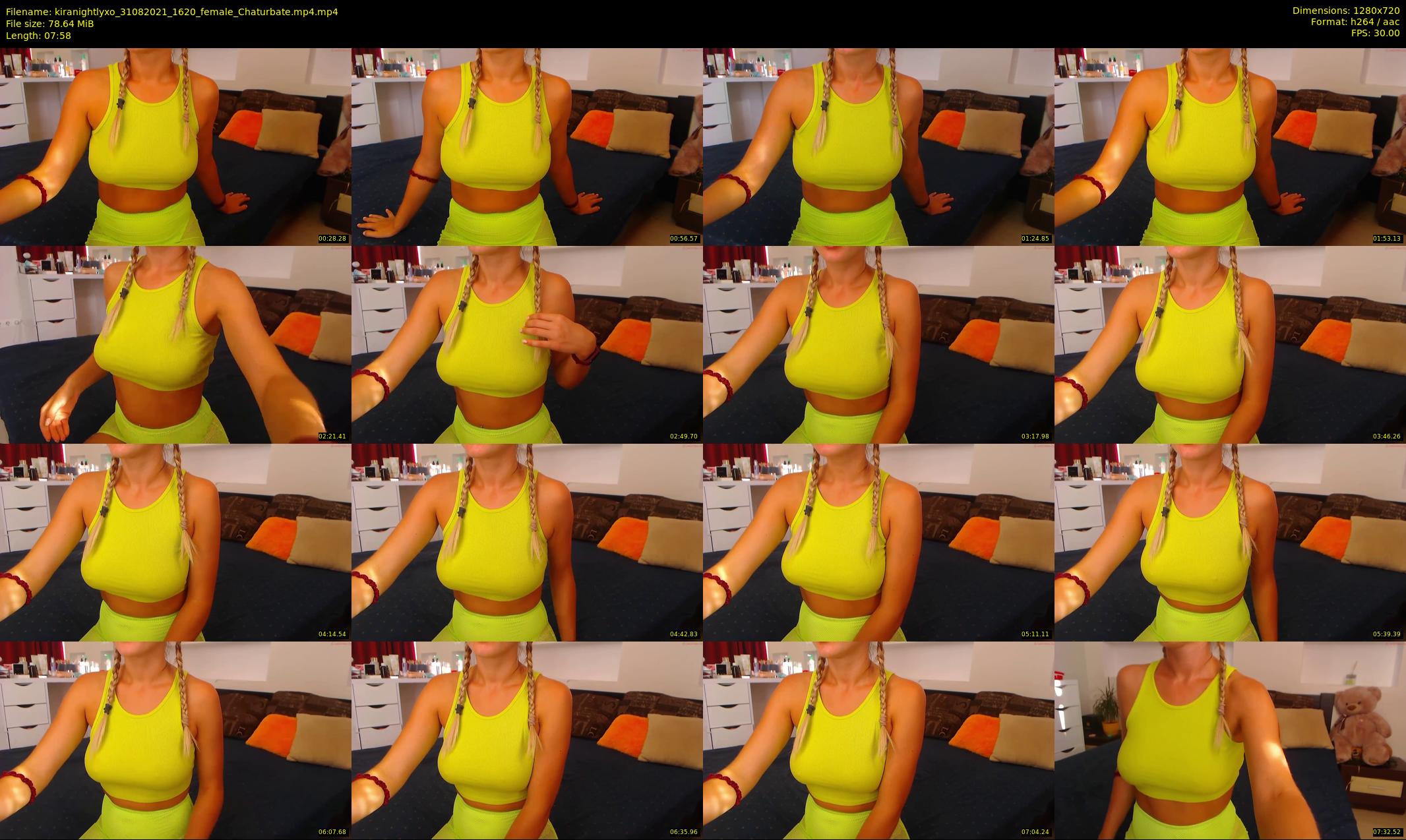 kiranightlyxo — 8 minute Chaturbate female cam show recording, 720p, Aug 31, 2021