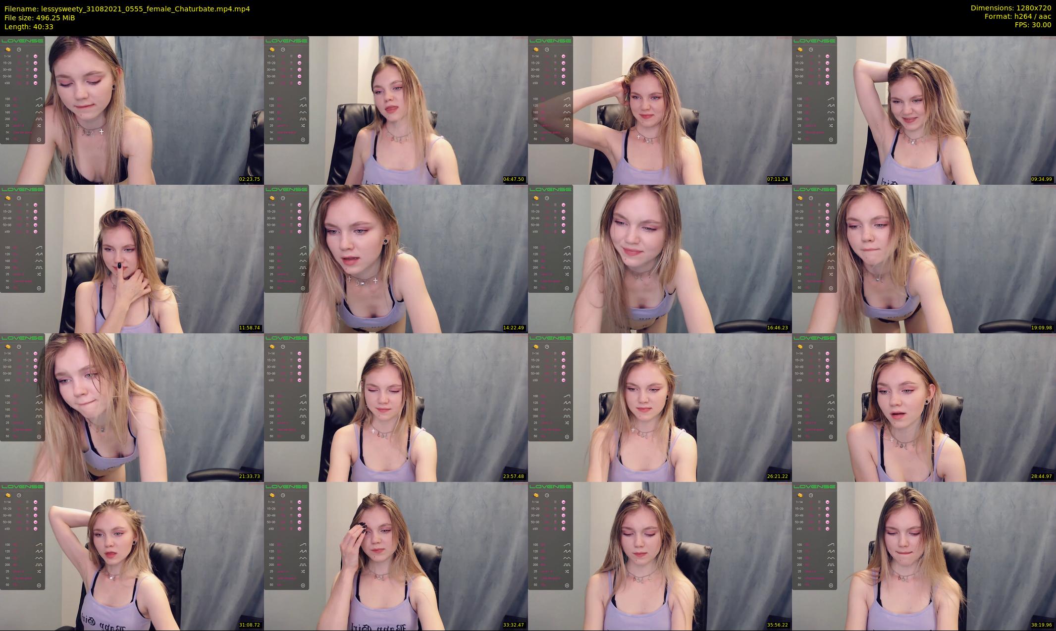 lessysweety — 41 minute Chaturbate female cam show recording, 720p, Aug 31, 2021