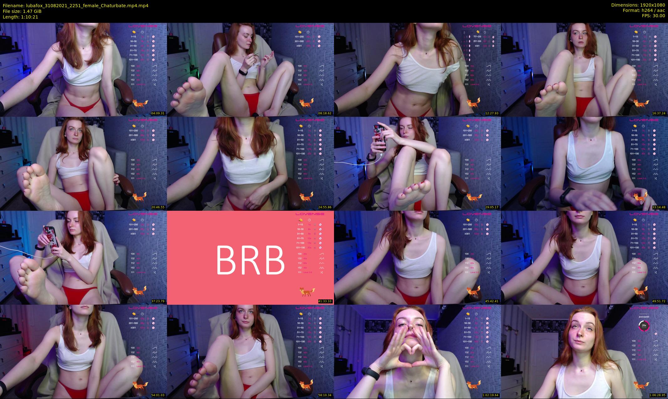 lubafox — 71 minute Chaturbate female cam show recording, 1080p, Aug 31, 2021