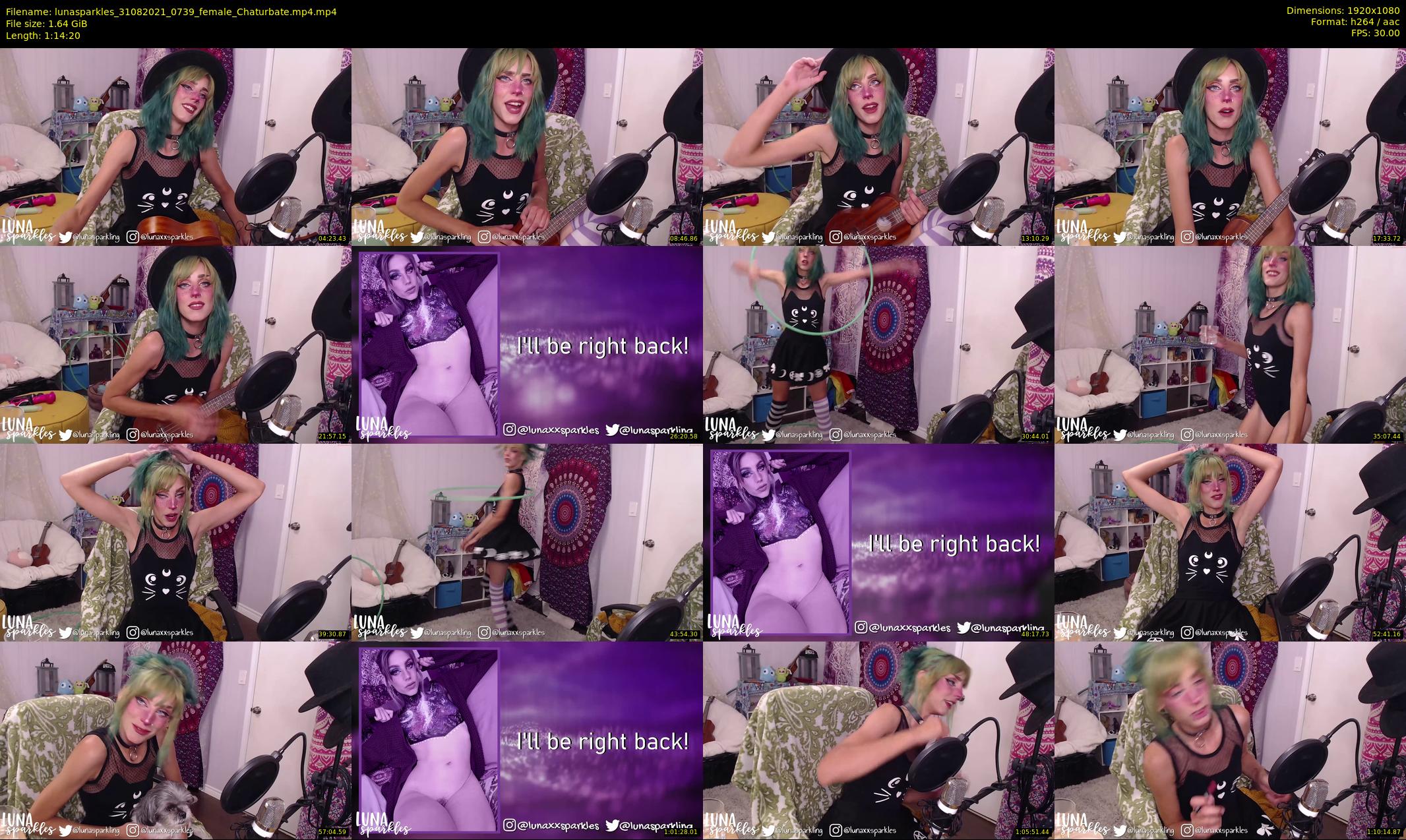 lunasparkles — 75 minute Chaturbate female cam show recording, 1080p, Aug 31, 2021