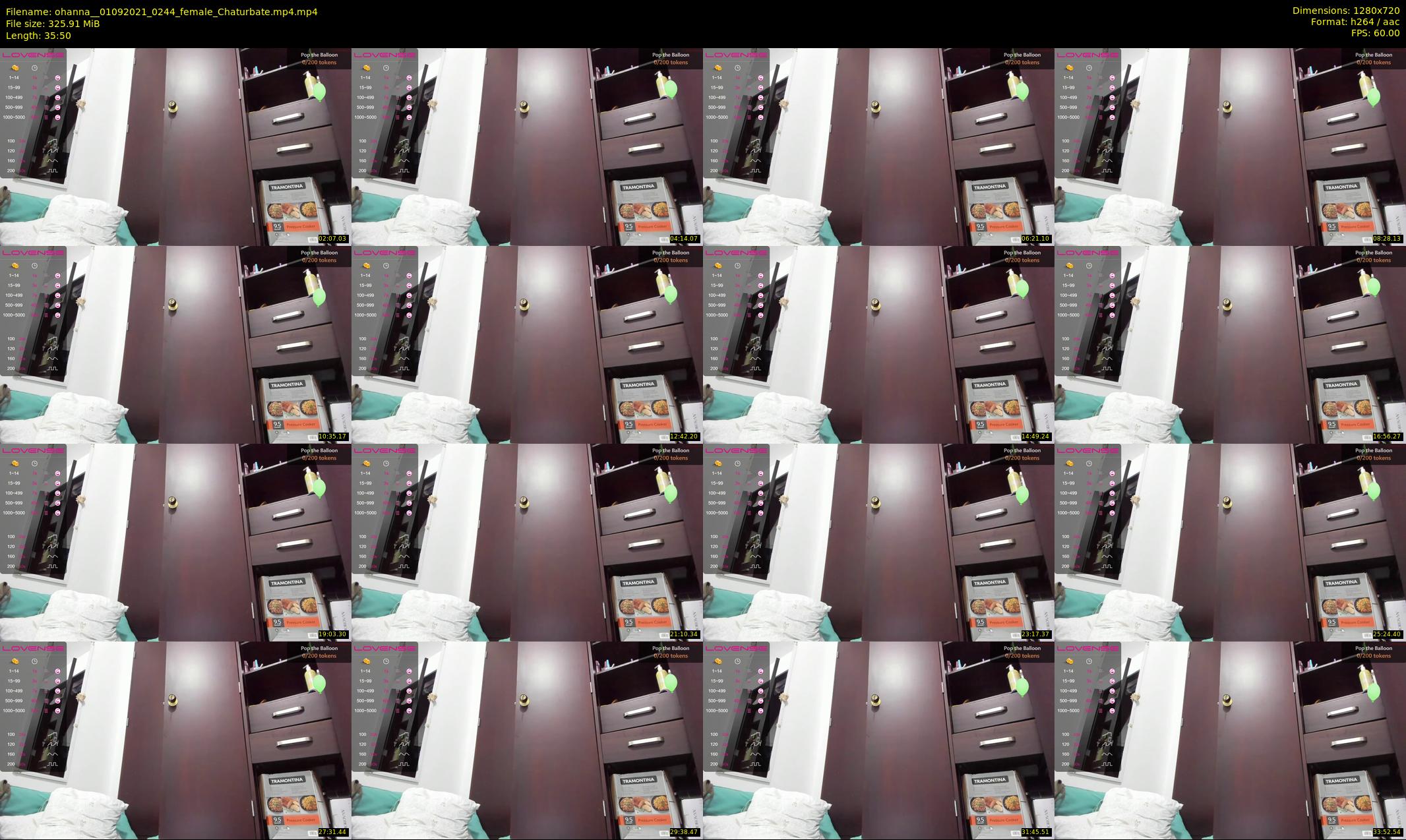 ohanna_ — 36 minute Chaturbate female cam show recording, 720p, Sep 1, 2021