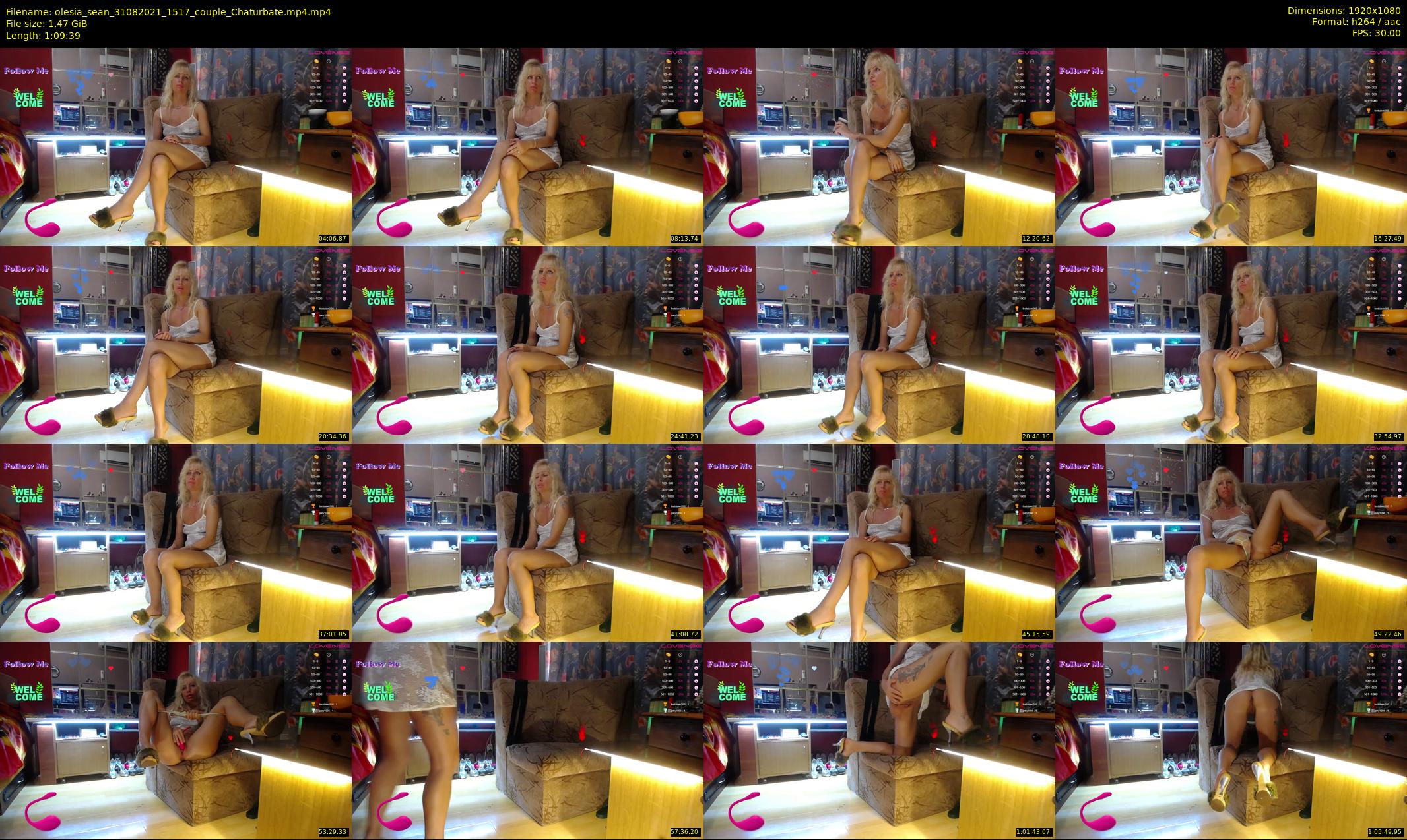 olesia_sean — 70 minute Chaturbate couple cam show recording, 1080p, Aug 31, 2021