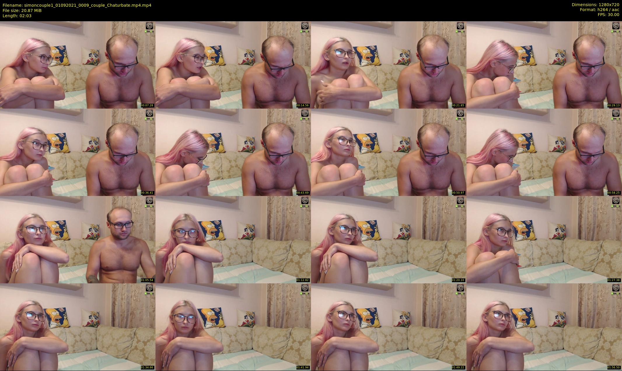 simoncouple1 — 3 minute Chaturbate couple cam show recording, 720p, Sep 1, 2021