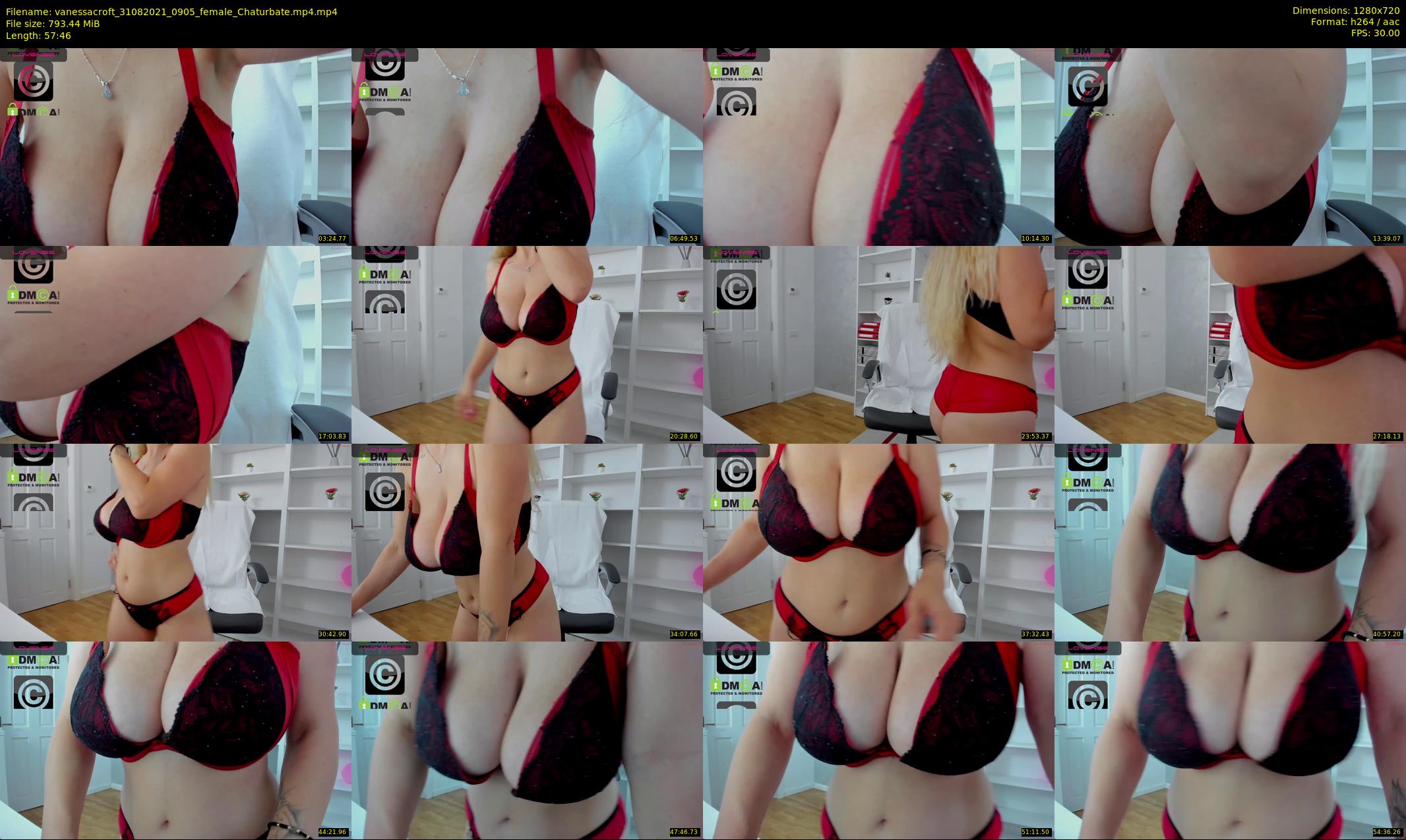vanessacroft — 58 minute Chaturbate female cam show recording, 720p, Aug 31, 2021