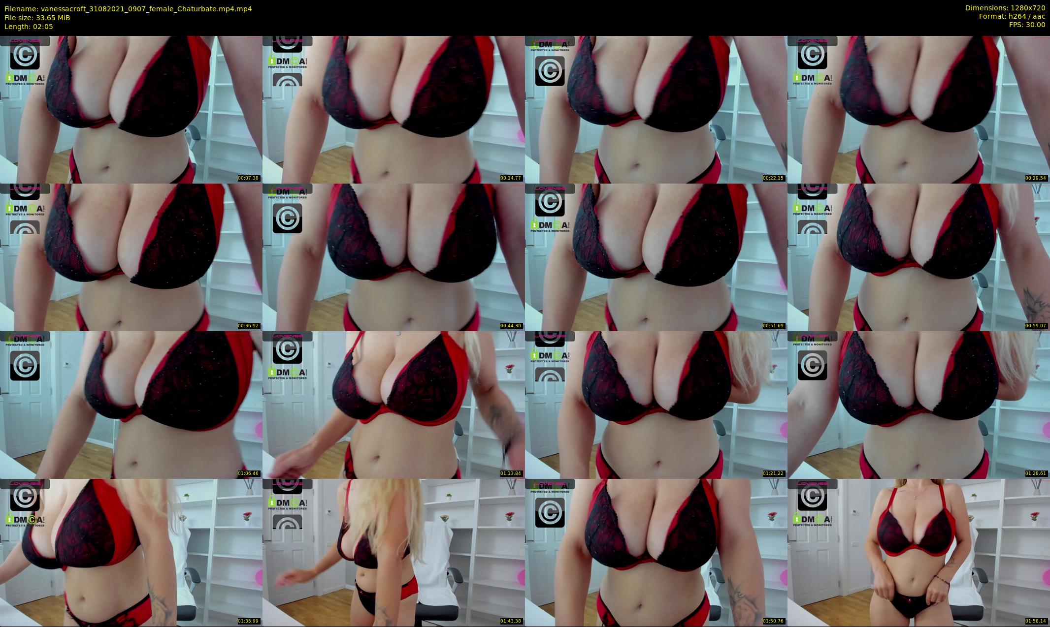 vanessacroft — 3 minute Chaturbate female cam show recording, 720p, Aug 31, 2021