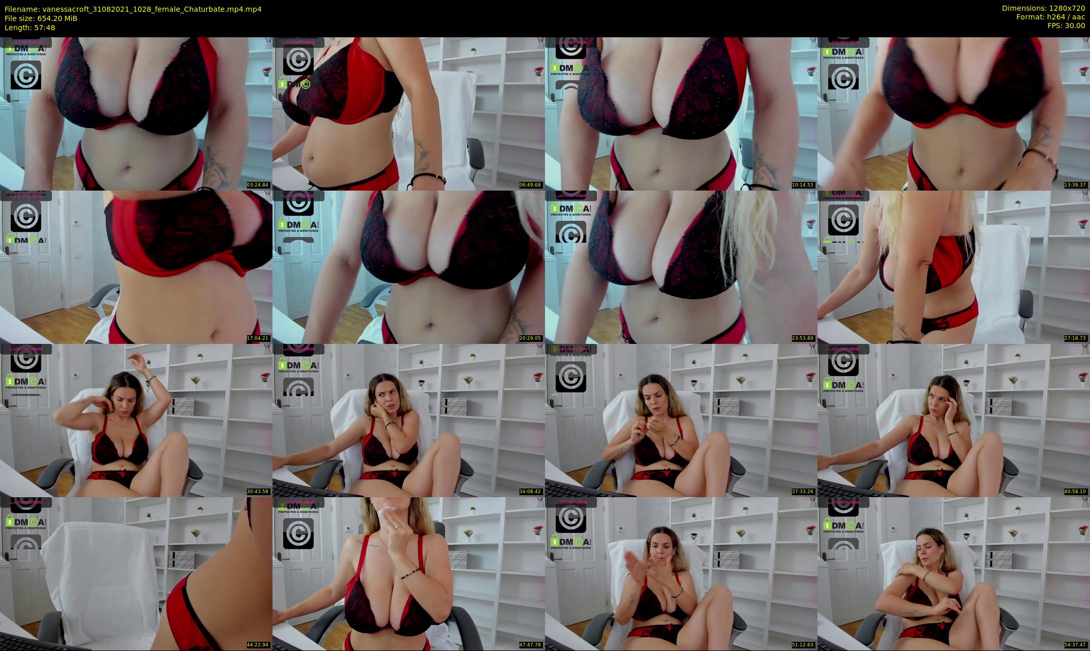 vanessacroft — 58 minute Chaturbate female cam show recording, 720p, Aug 31, 2021