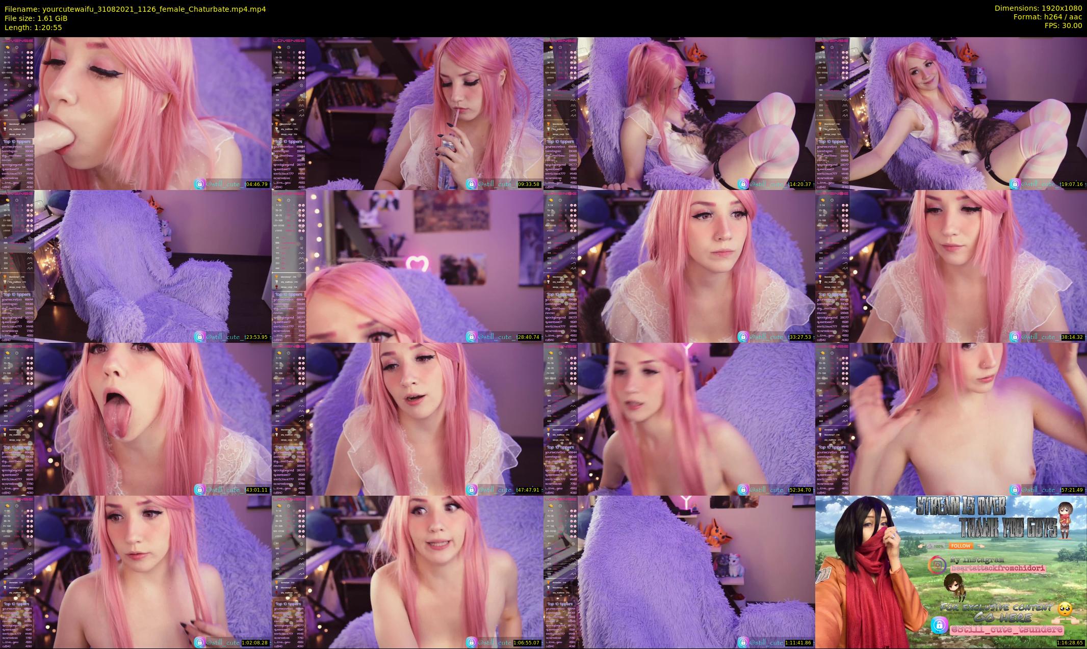 yourcutewaifu — 81 minute Chaturbate female cam show recording, 1080p, Aug 31, 2021