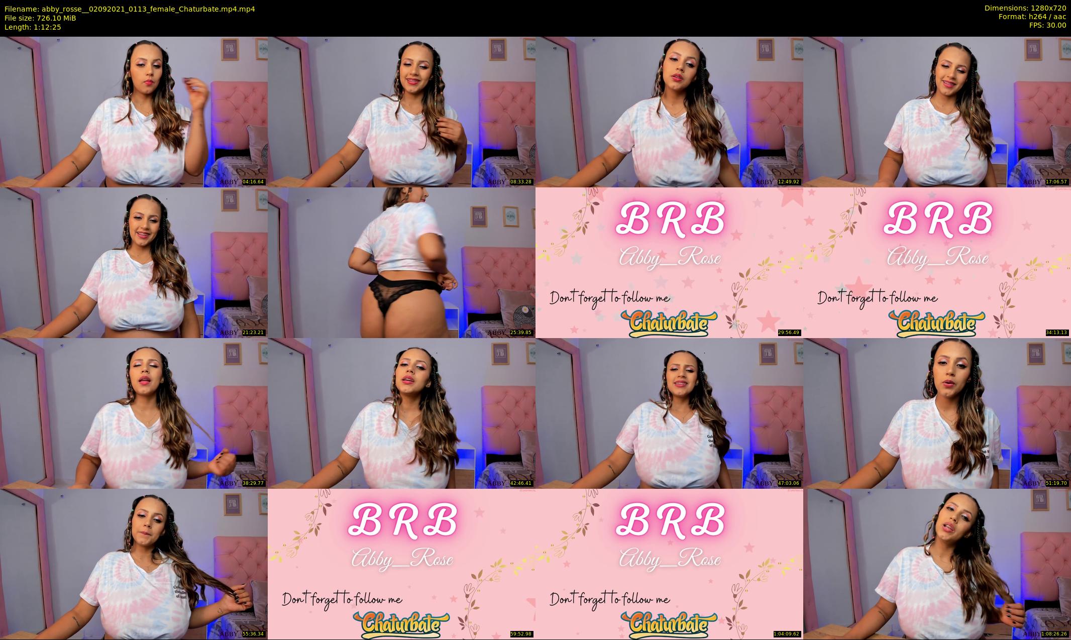abby_rosse_ — 73 minute Chaturbate female cam show recording, 720p, Sep 2, 2021