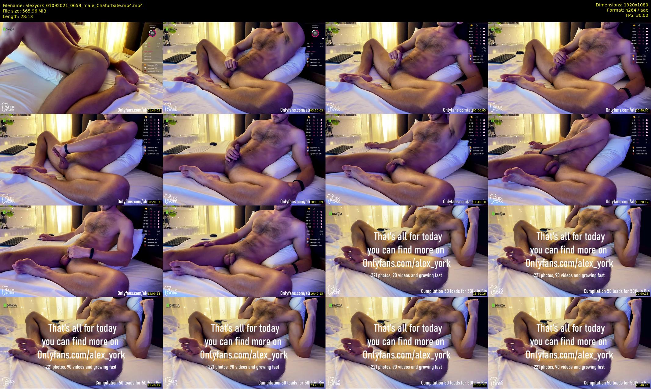 alexyork — 29 minute Chaturbate male cam show recording, 1080p, Sep 1, 2021