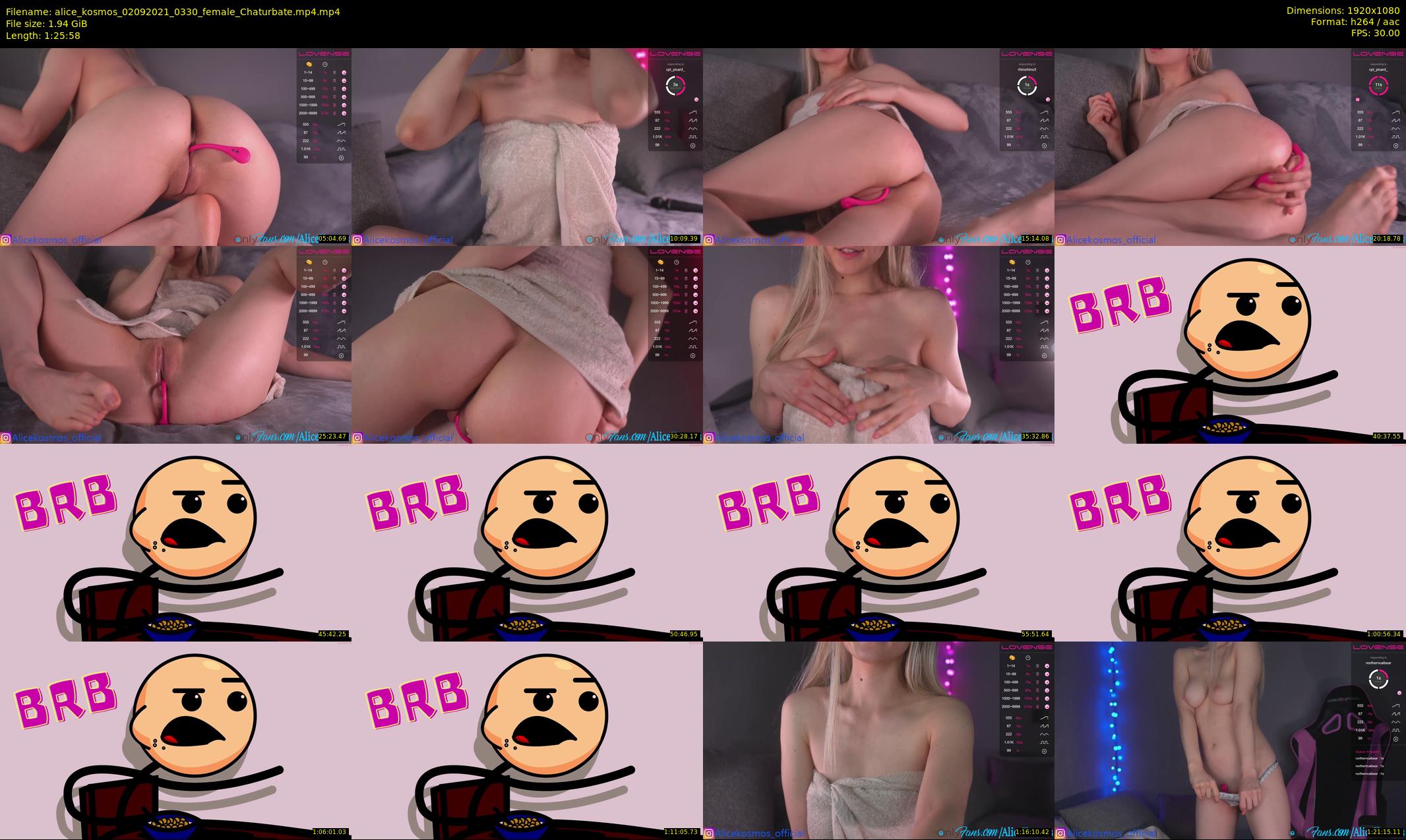 alice_kosmos — 86 minute Chaturbate female cam show recording, 1080p, Sep 2, 2021
