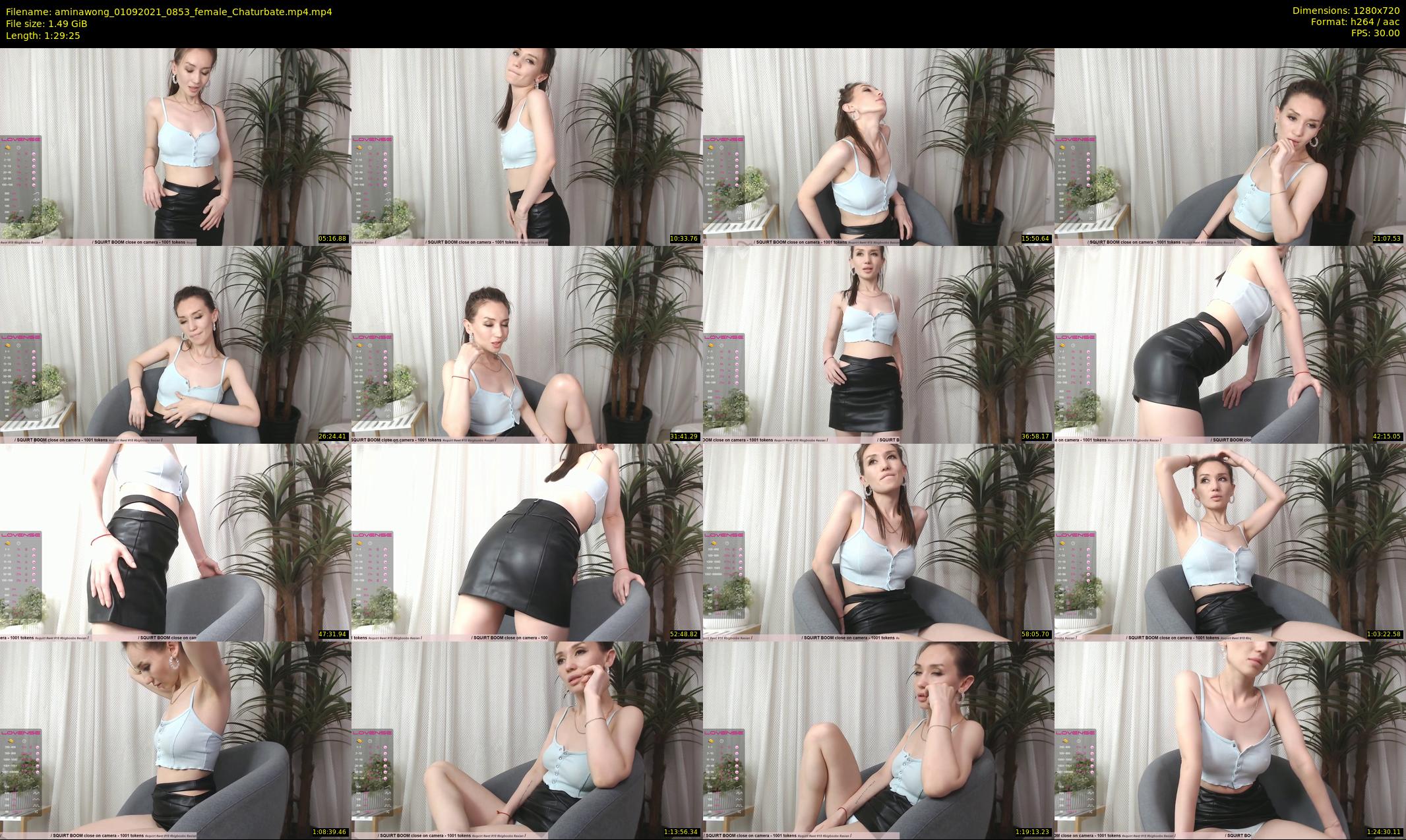 aminawong — 90 minute Chaturbate female cam show recording, 720p, Sep 1, 2021