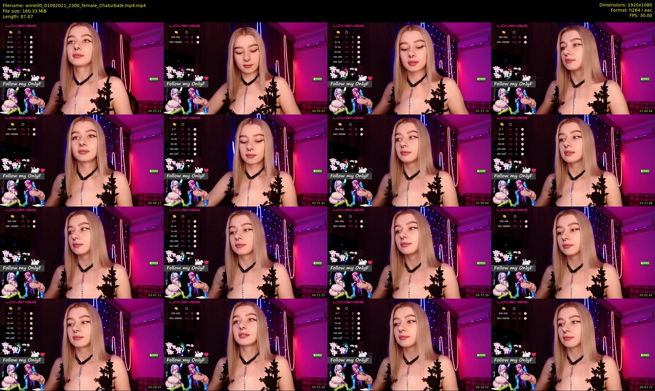 annelitt — 8 minute Chaturbate female cam show recording, 1080p, Sep 1, 2021