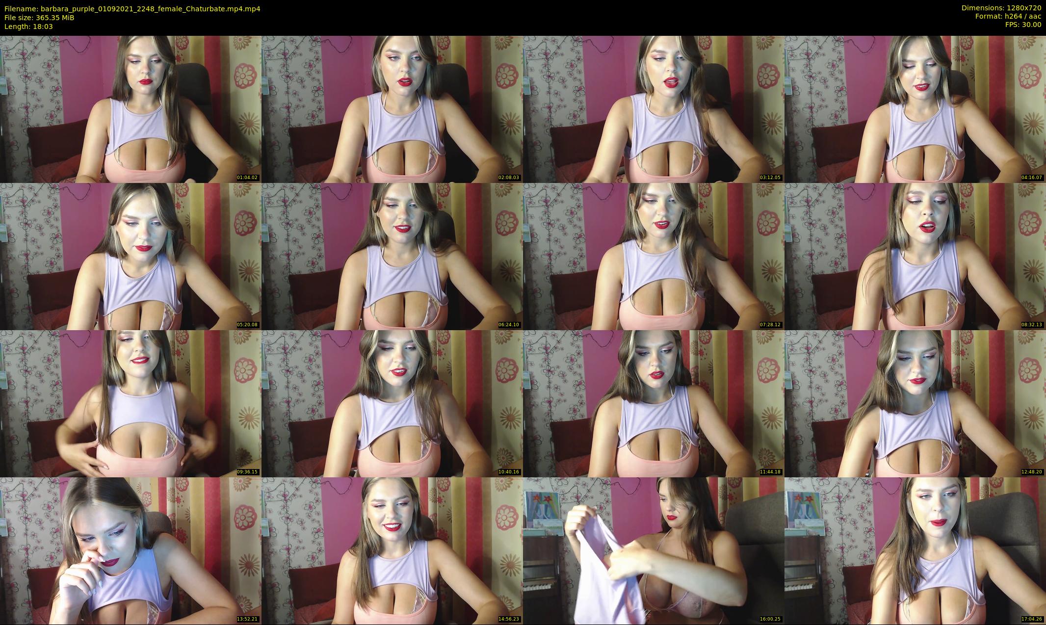 barbara_purple — 19 minute Chaturbate female cam show recording, 720p, Sep 1, 2021