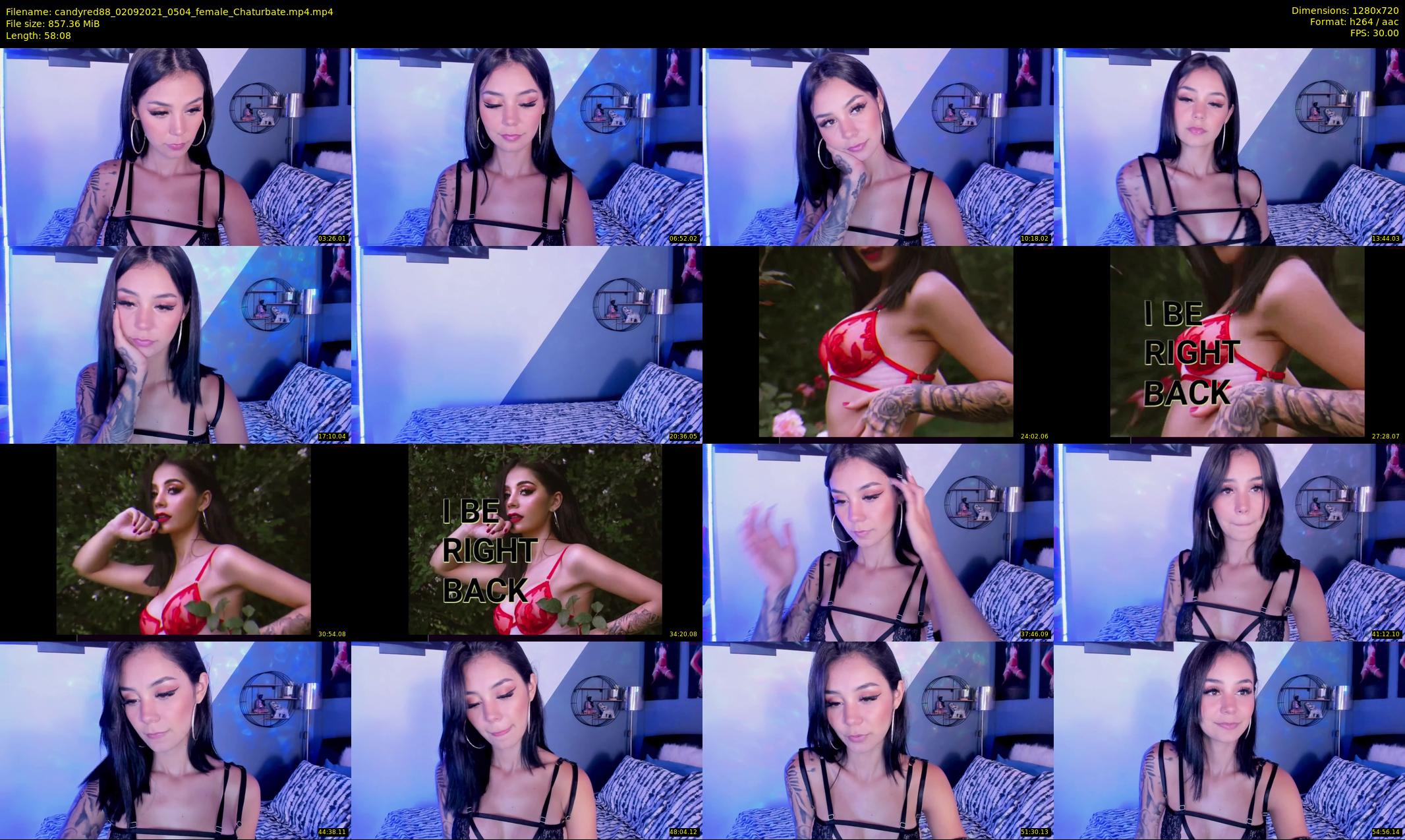 candyred88 — 59 minute Chaturbate female cam show recording, 720p, Sep 2, 2021