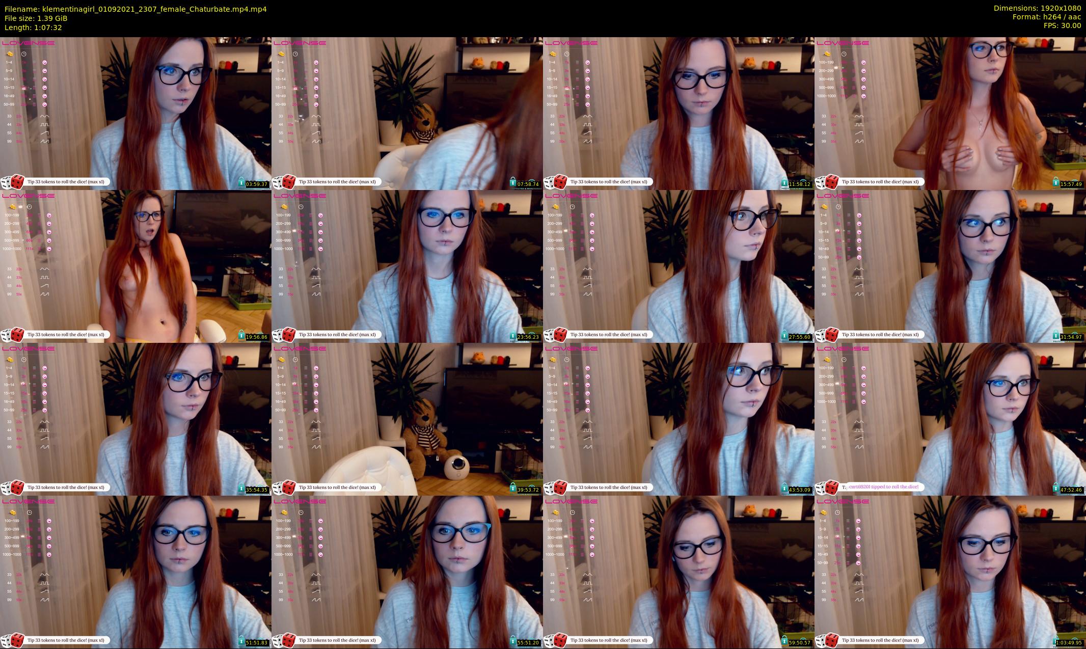 klementinagirl — 68 minute Chaturbate female cam show recording, 1080p, Sep 1, 2021