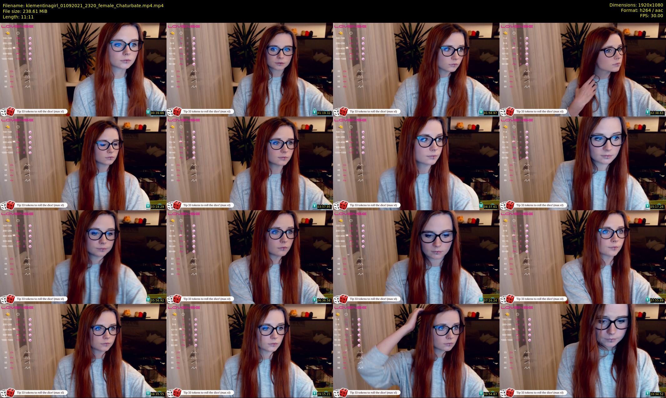 klementinagirl — 12 minute Chaturbate female cam show recording, 1080p, Sep 1, 2021