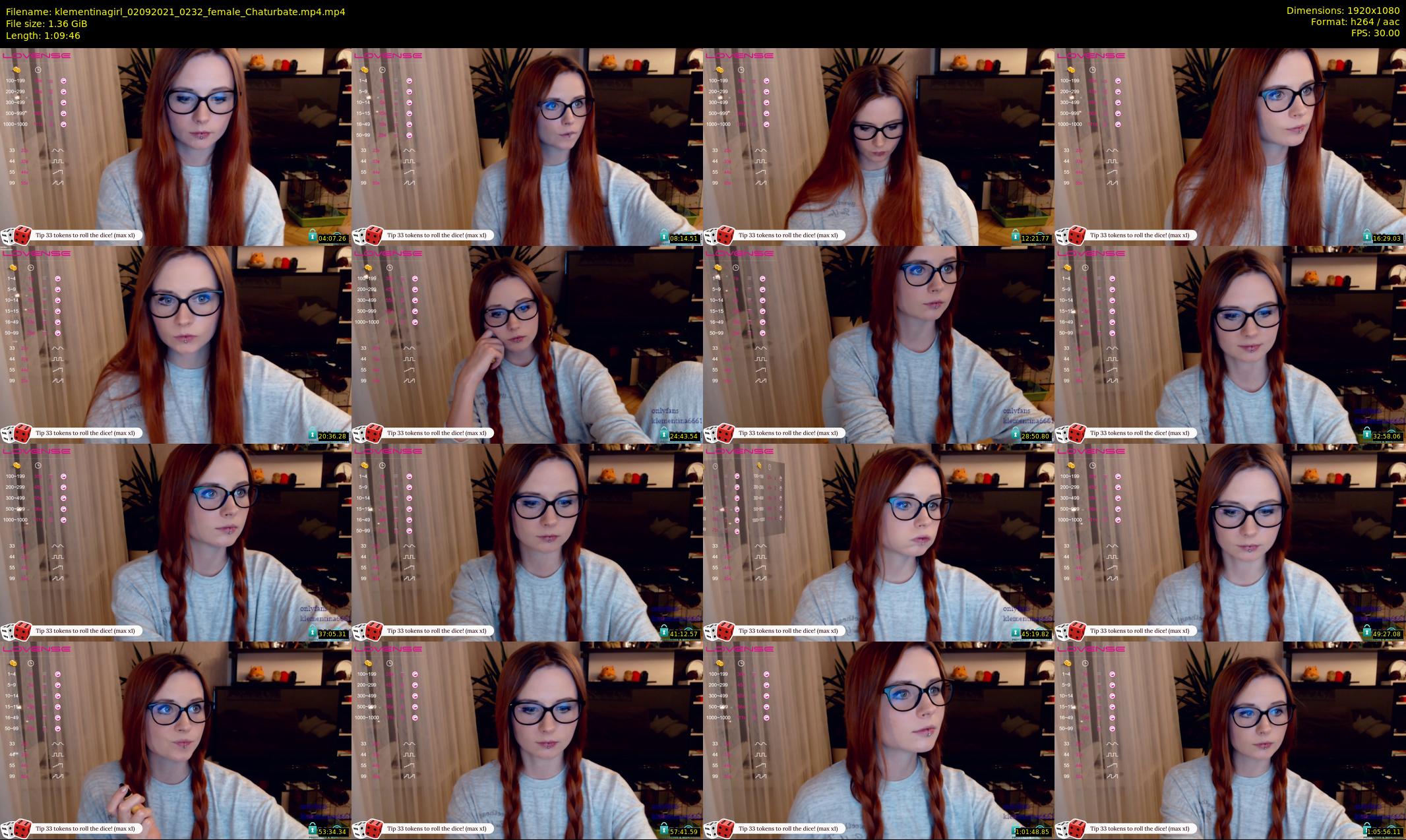 klementinagirl — 70 minute Chaturbate female cam show recording, 1080p, Sep 2, 2021