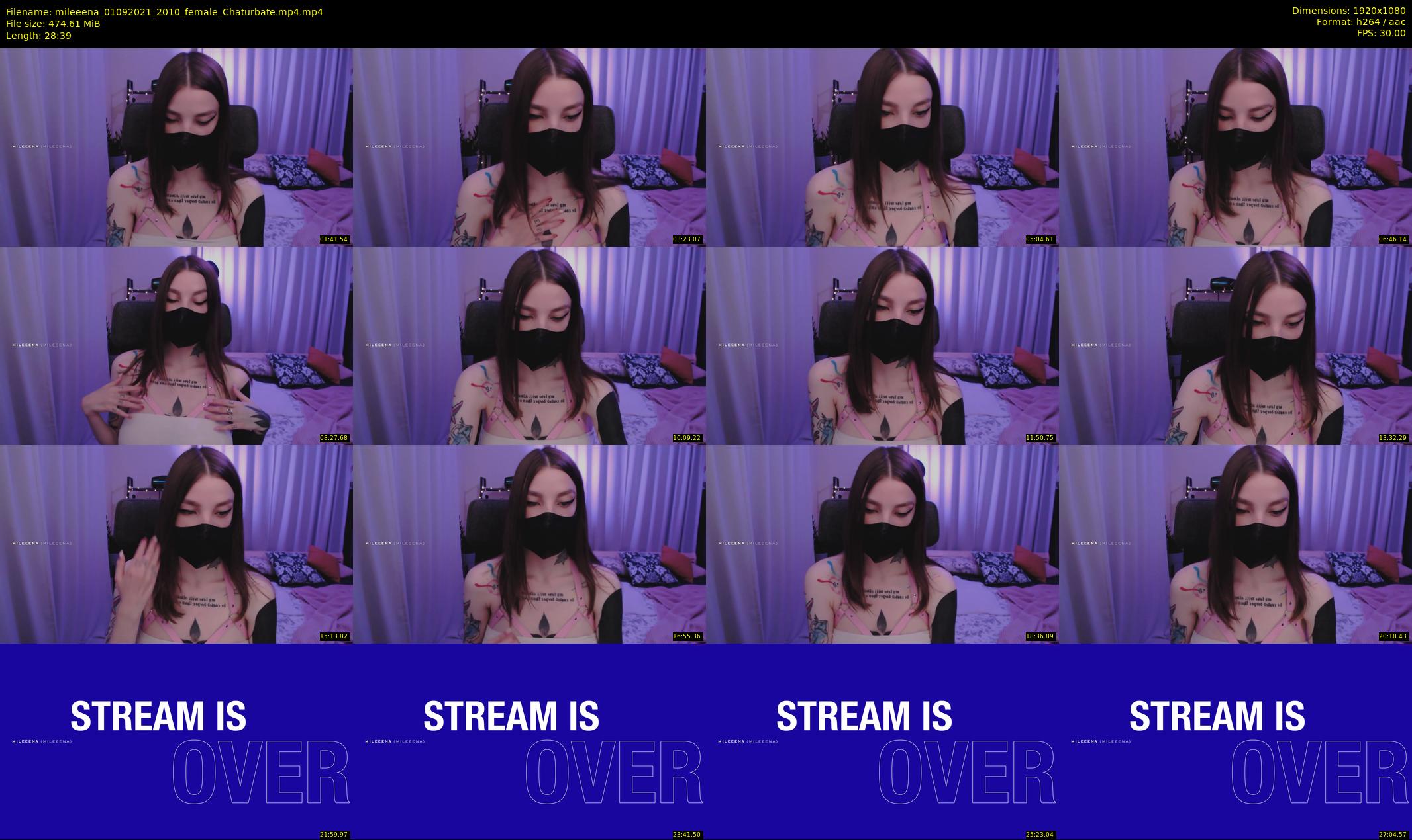mileeena — 29 minute Chaturbate female cam show recording, 1080p, Sep 1, 2021
