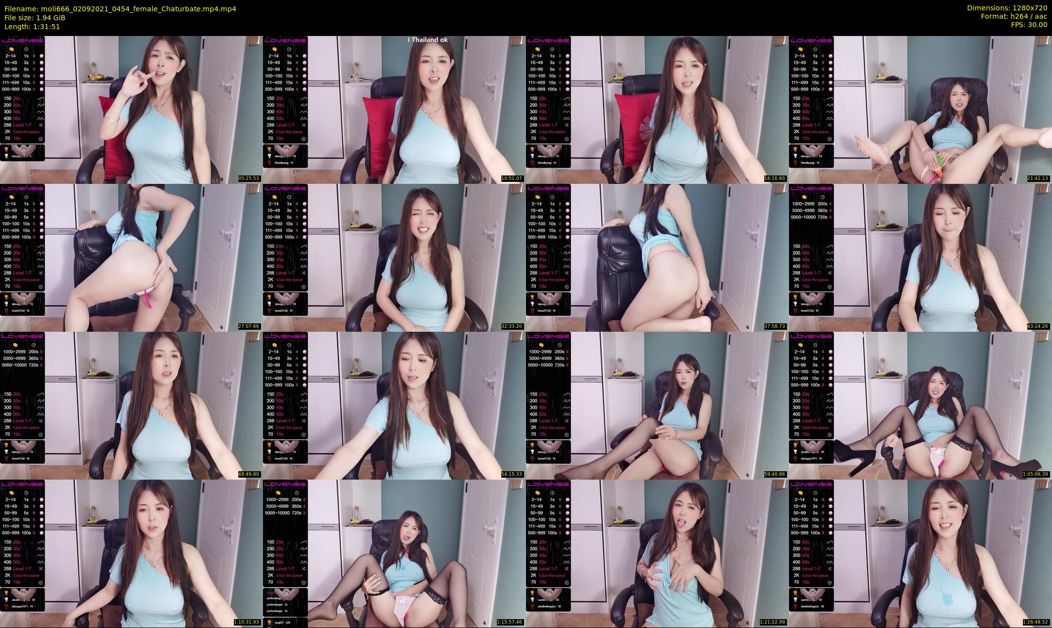 moli666 — 92 minute Chaturbate female cam show recording, 720p, Sep 2, 2021