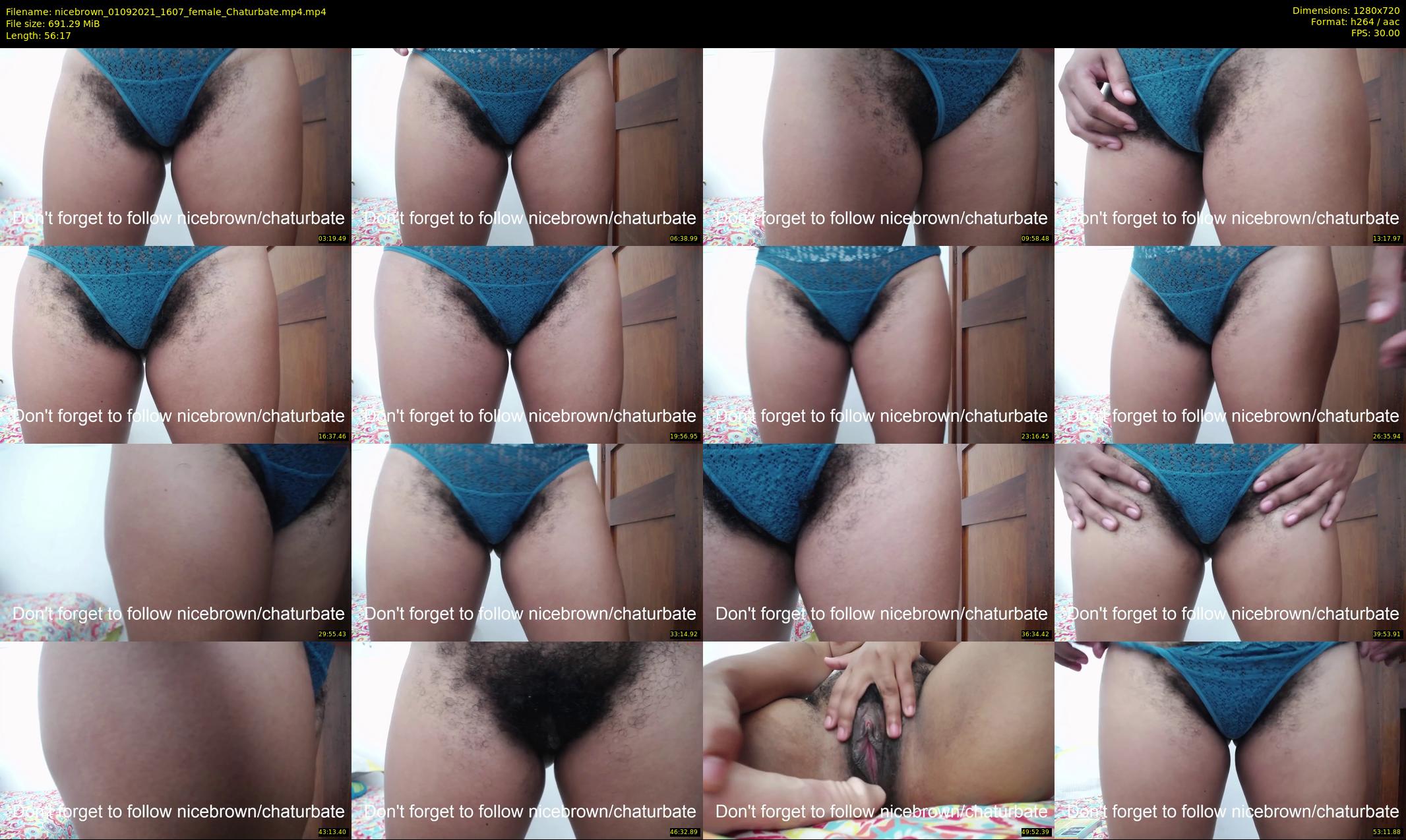 nicebrown — 57 minute Chaturbate female cam show recording, 720p, Sep 1, 2021