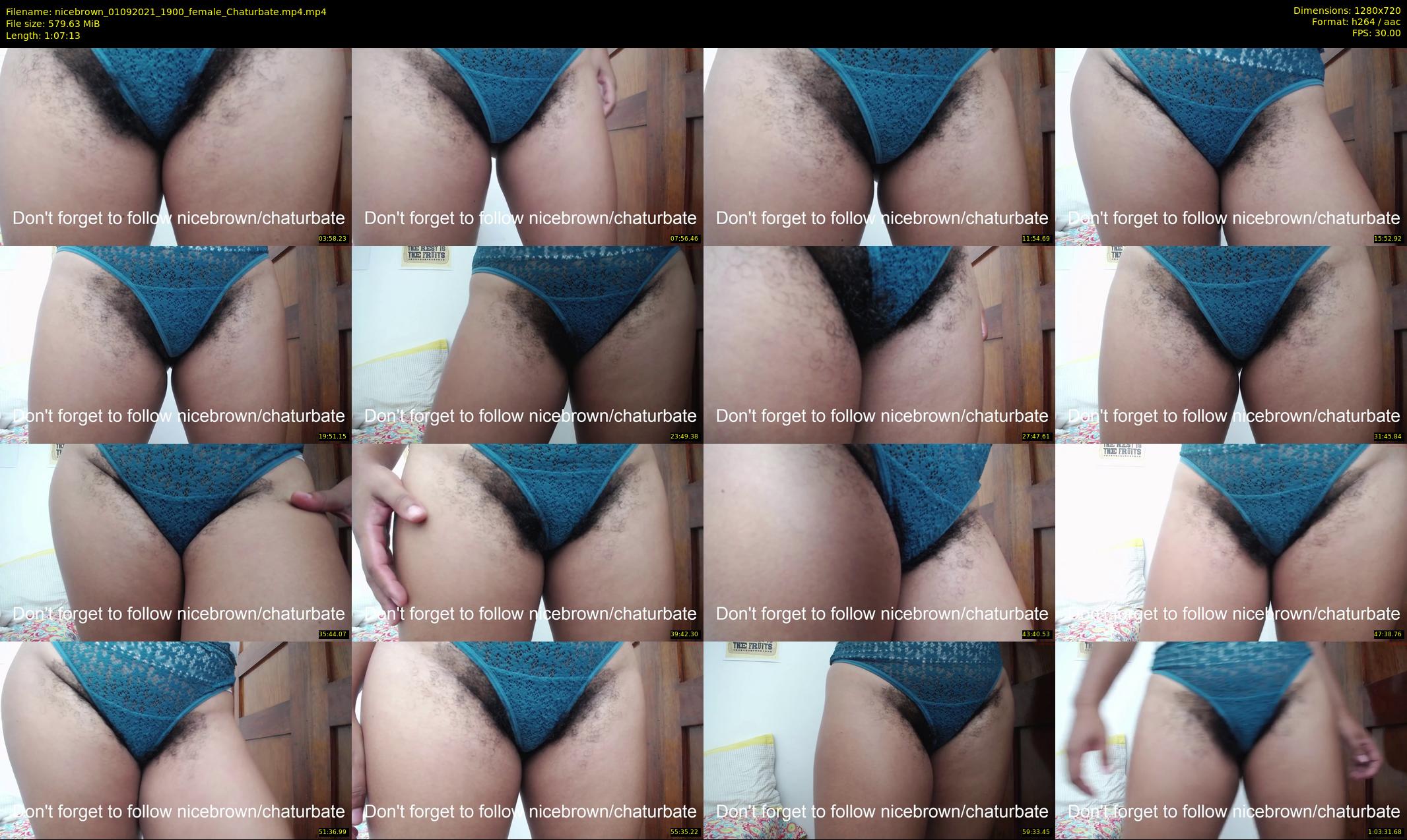 nicebrown — 68 minute Chaturbate female cam show recording, 720p, Sep 1, 2021