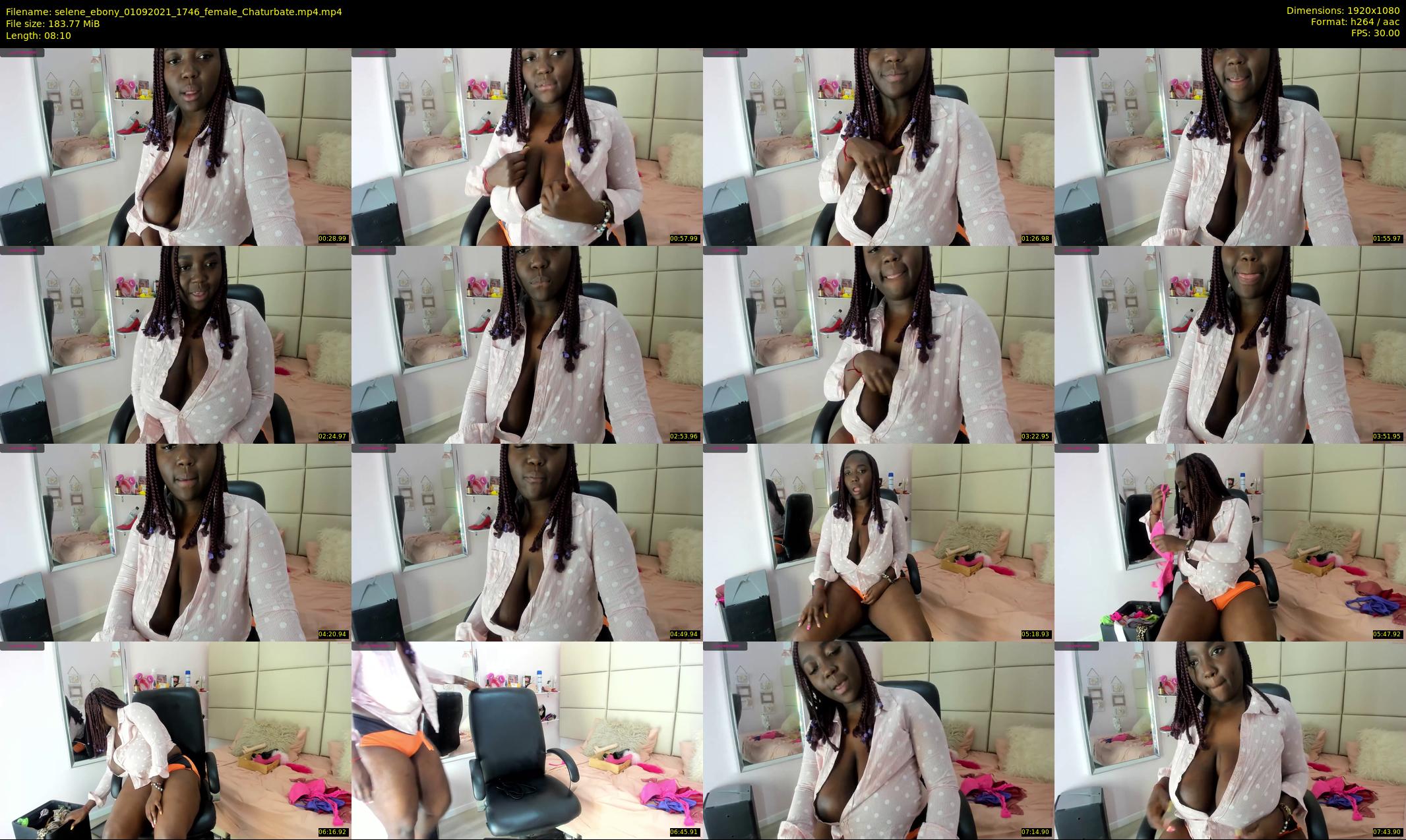 selene_ebony — 9 minute Chaturbate female cam show recording, 1080p, Sep 1, 2021