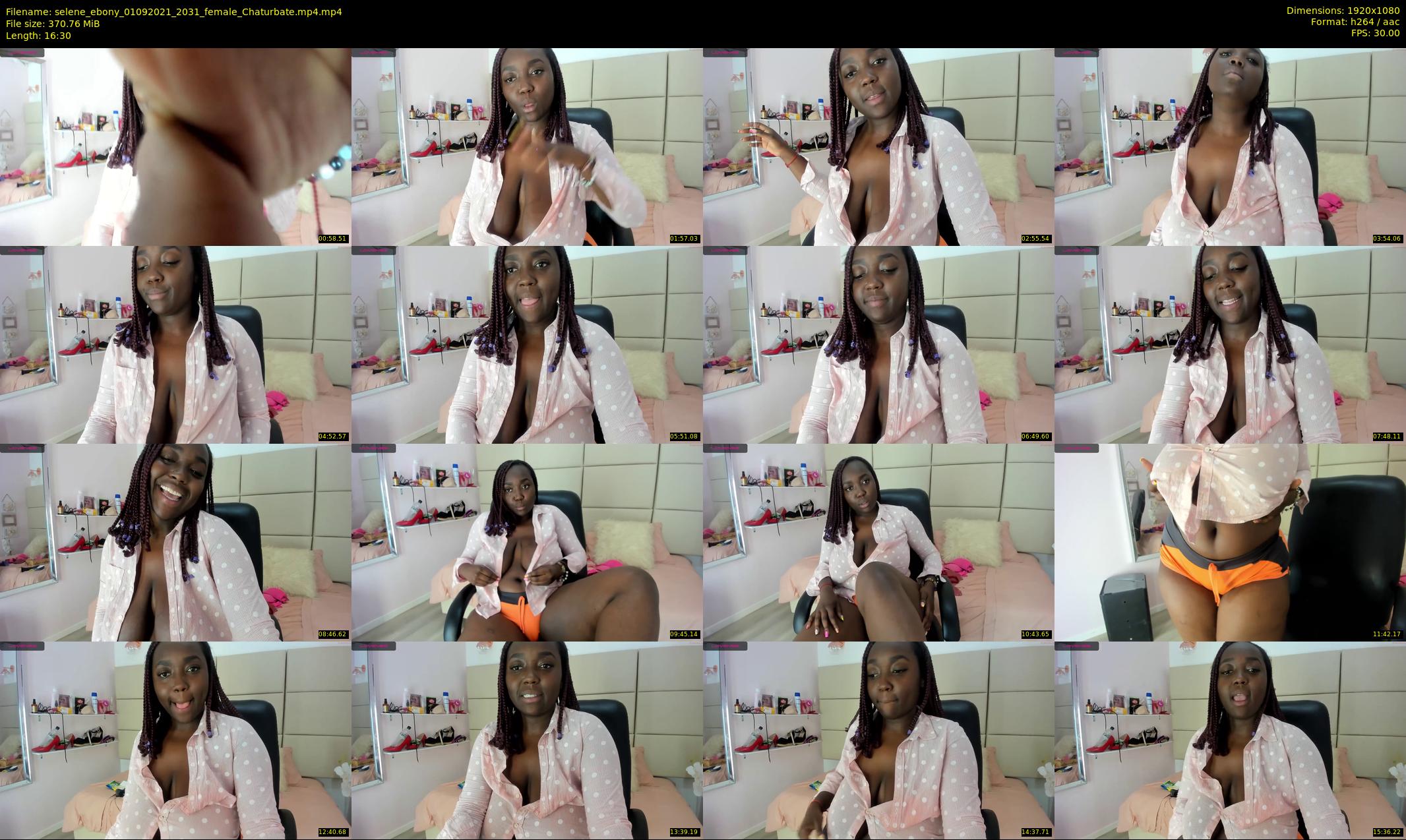 selene_ebony — 17 minute Chaturbate female cam show recording, 1080p, Sep 1, 2021