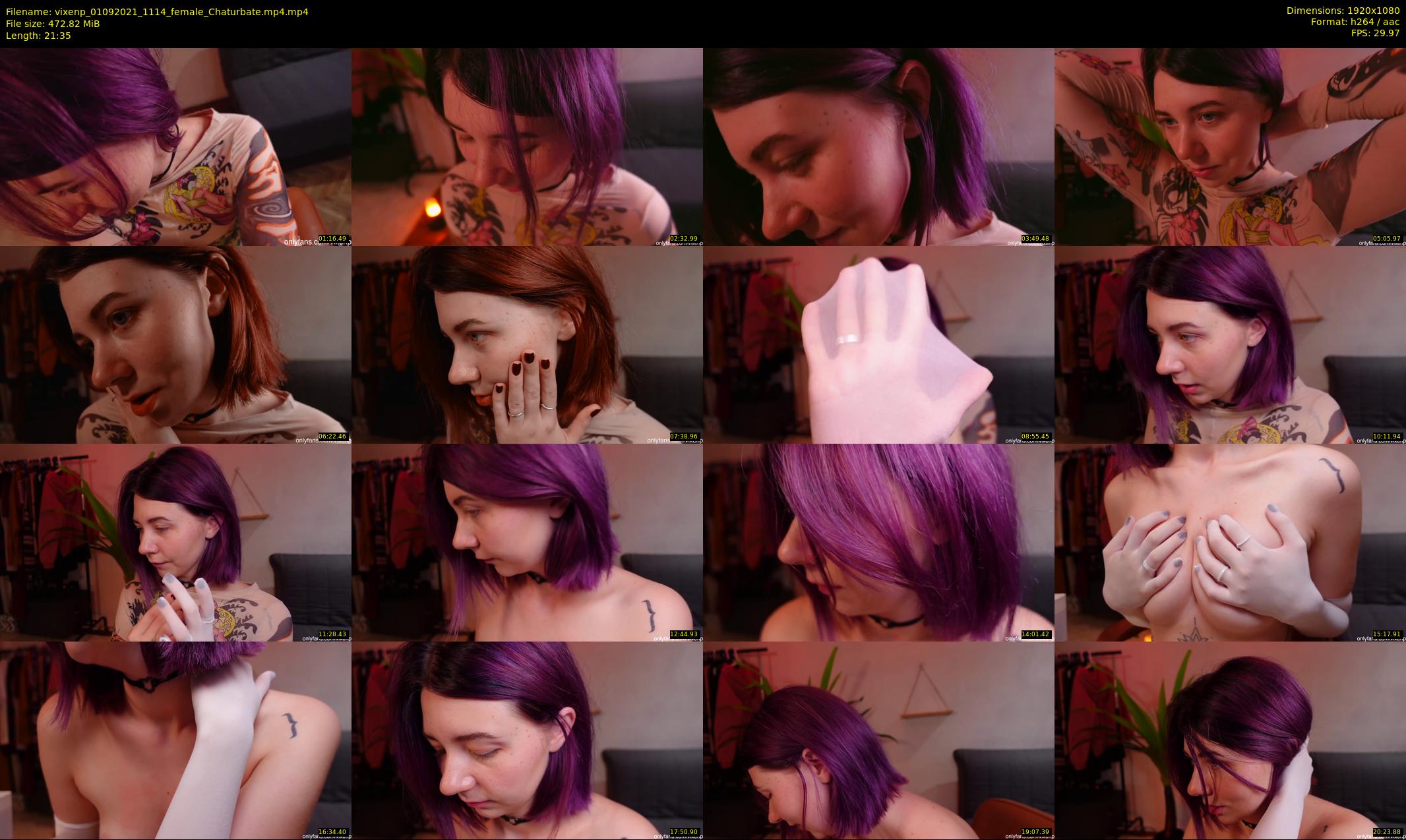 vixenp — 22 minute Chaturbate female cam show recording, 1080p, Sep 1, 2021