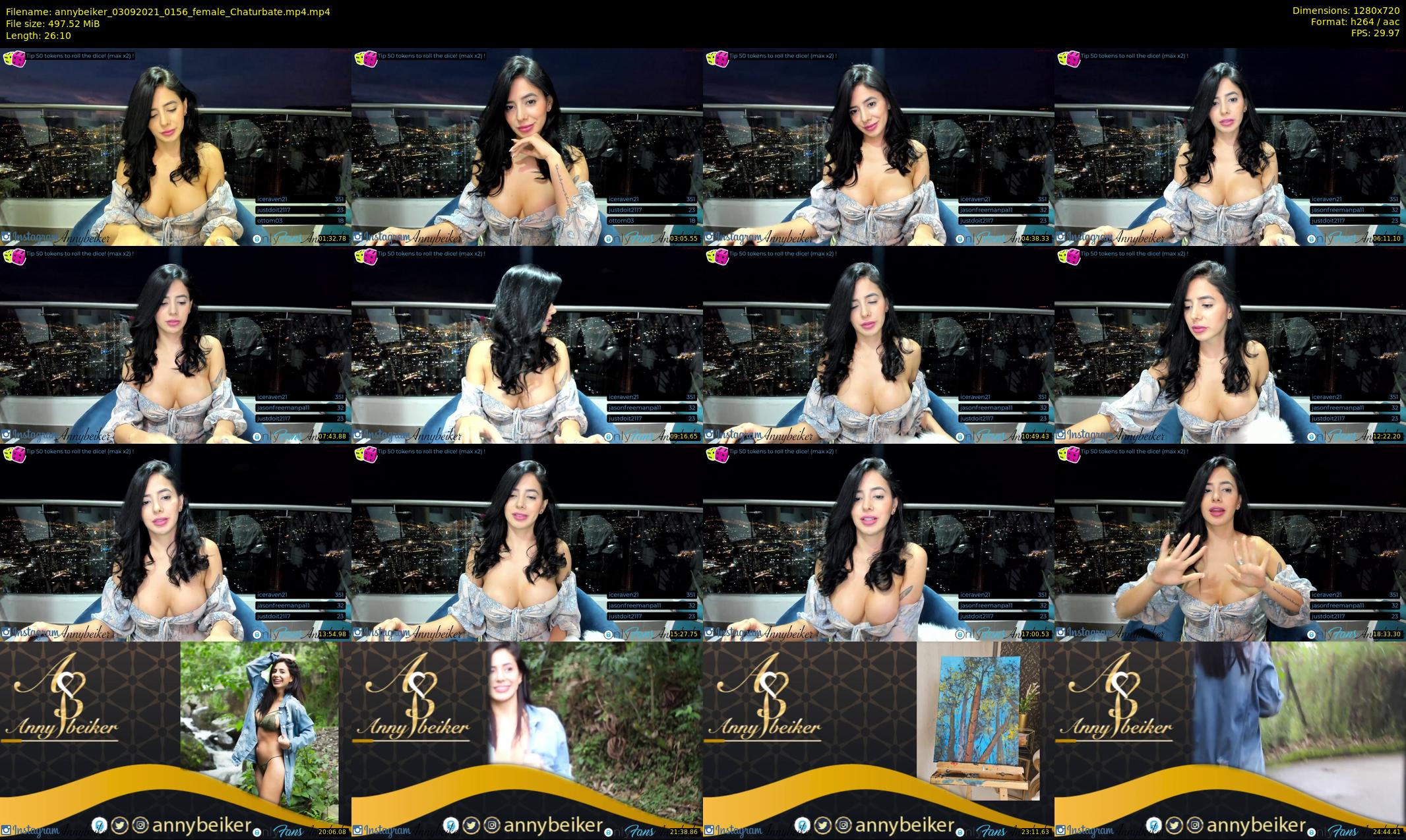 annybeiker — 27 minute Chaturbate female cam show recording, 720p, Sep 3, 2021