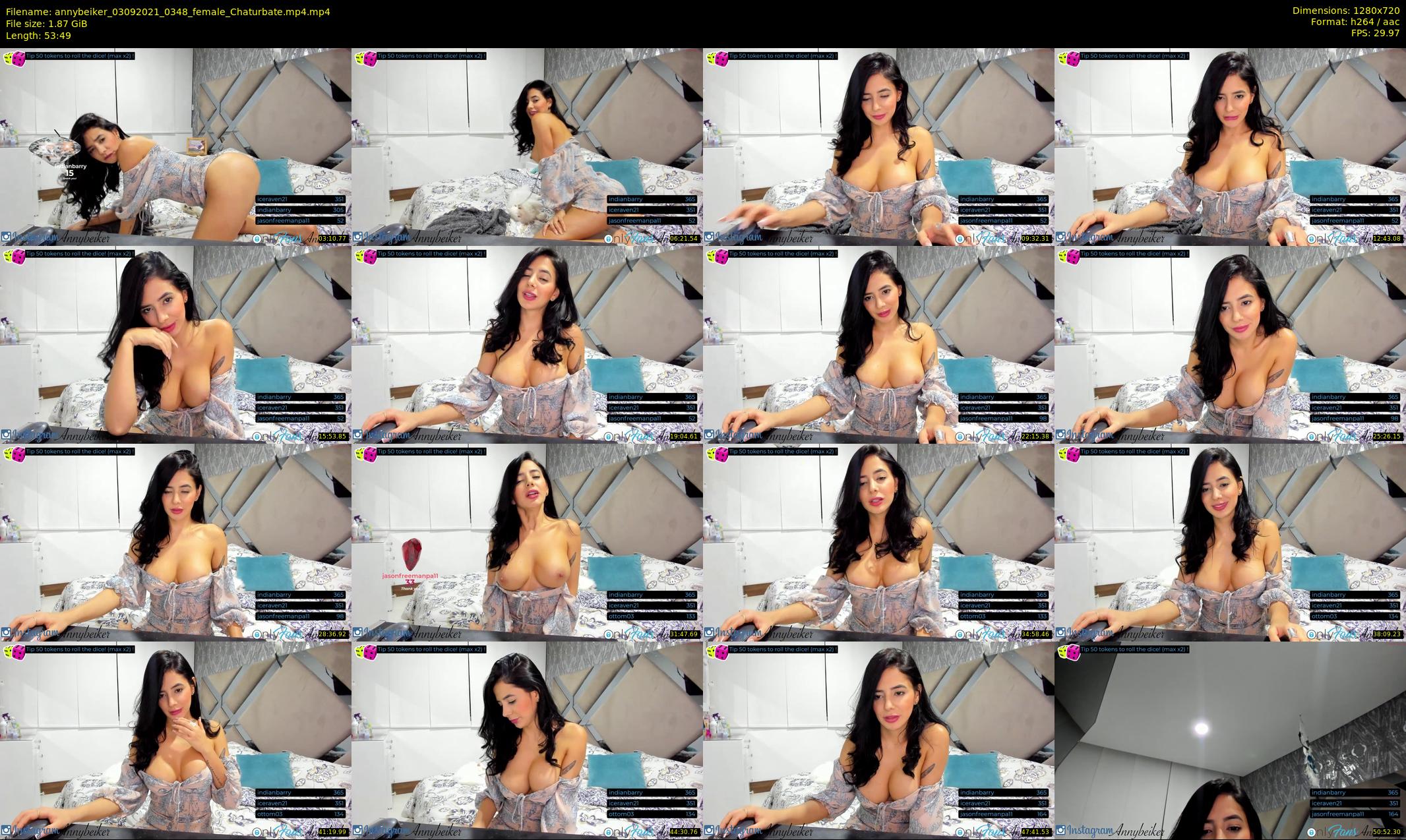 annybeiker — 54 minute Chaturbate female cam show recording, 720p, Sep 3, 2021