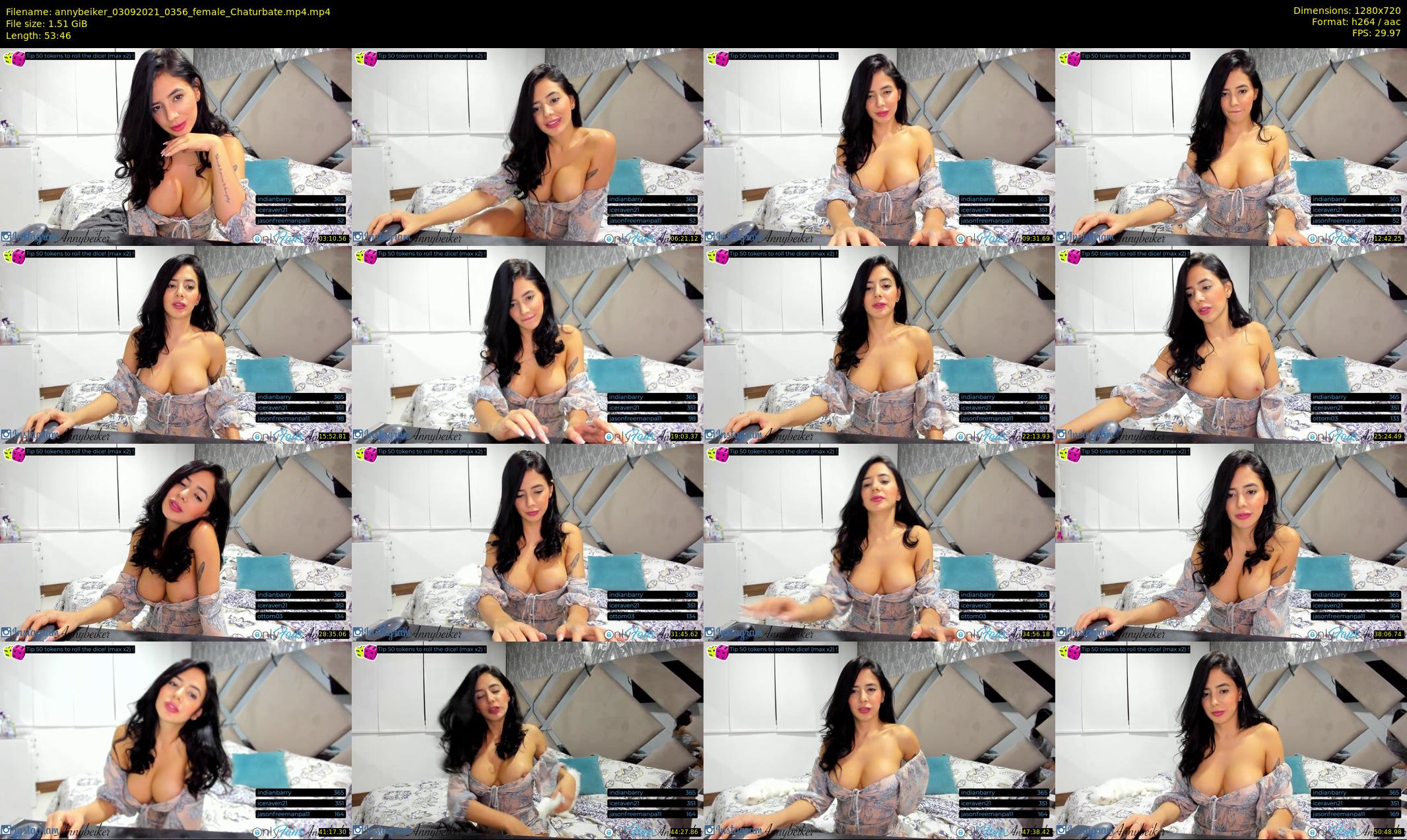 annybeiker — 54 minute Chaturbate female cam show recording, 720p, Sep 3, 2021