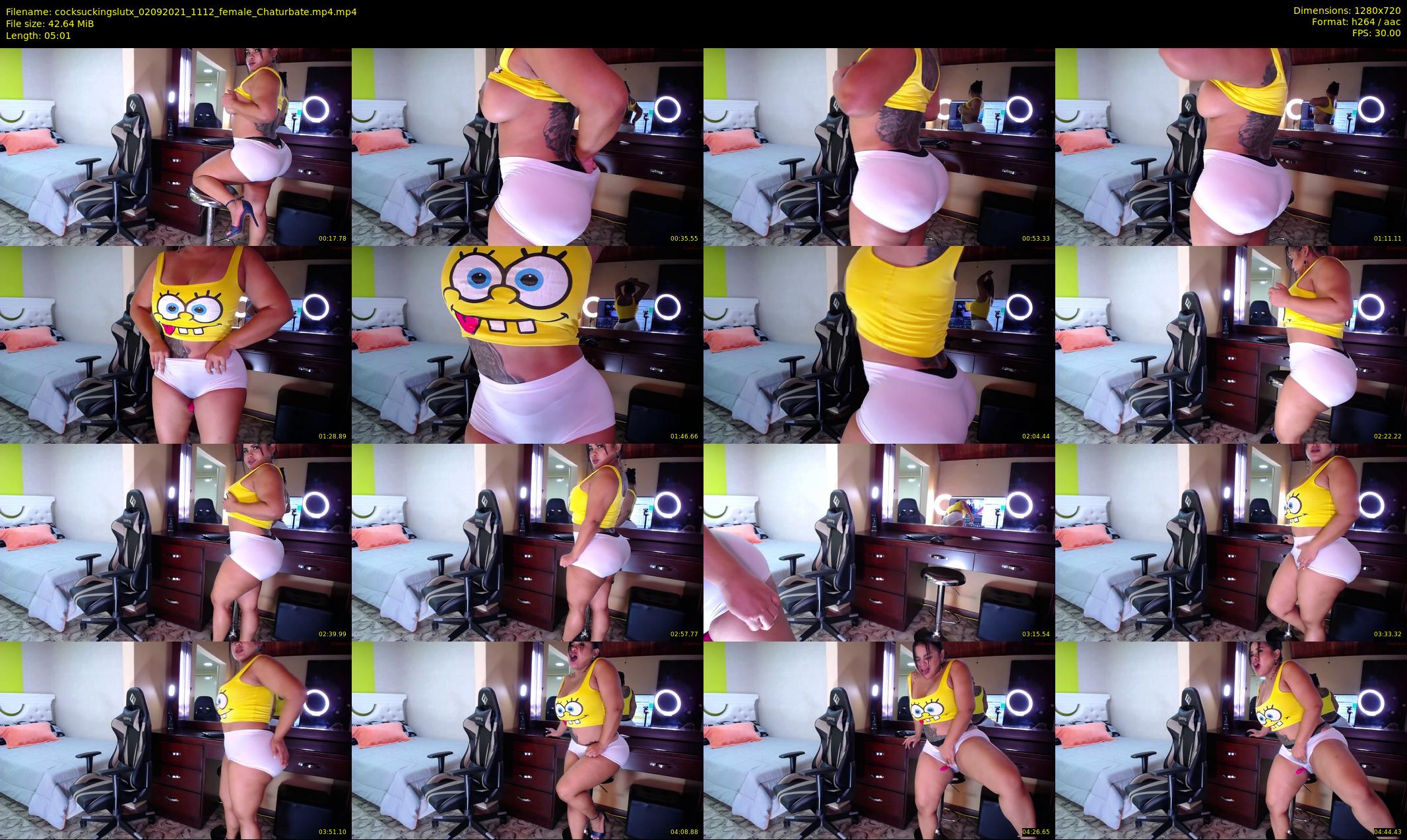 cocksuckingslutx — 6 minute Chaturbate female cam show recording, 720p, Sep 2, 2021