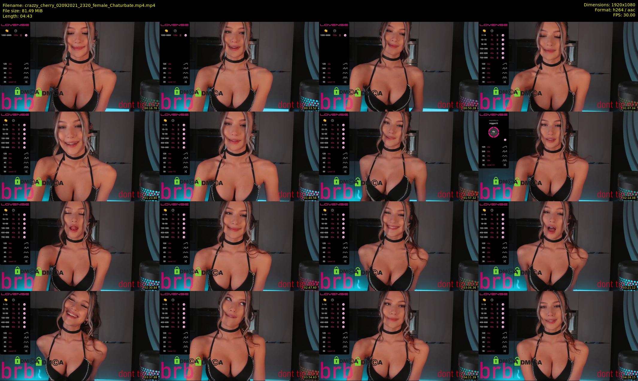 crazzy_cherry — 5 minute Chaturbate female cam show recording, 1080p, Sep 2, 2021