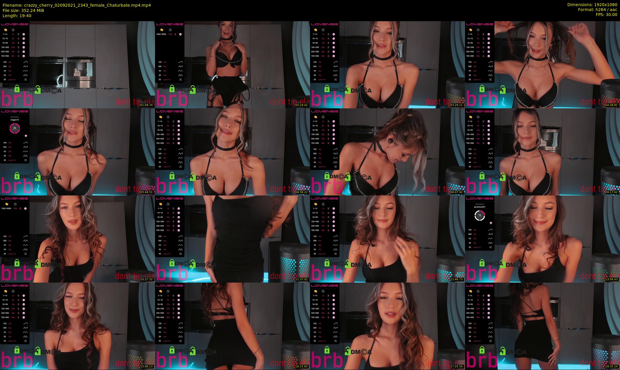 crazzy_cherry — 20 minute Chaturbate female cam show recording, 1080p, Sep 2, 2021