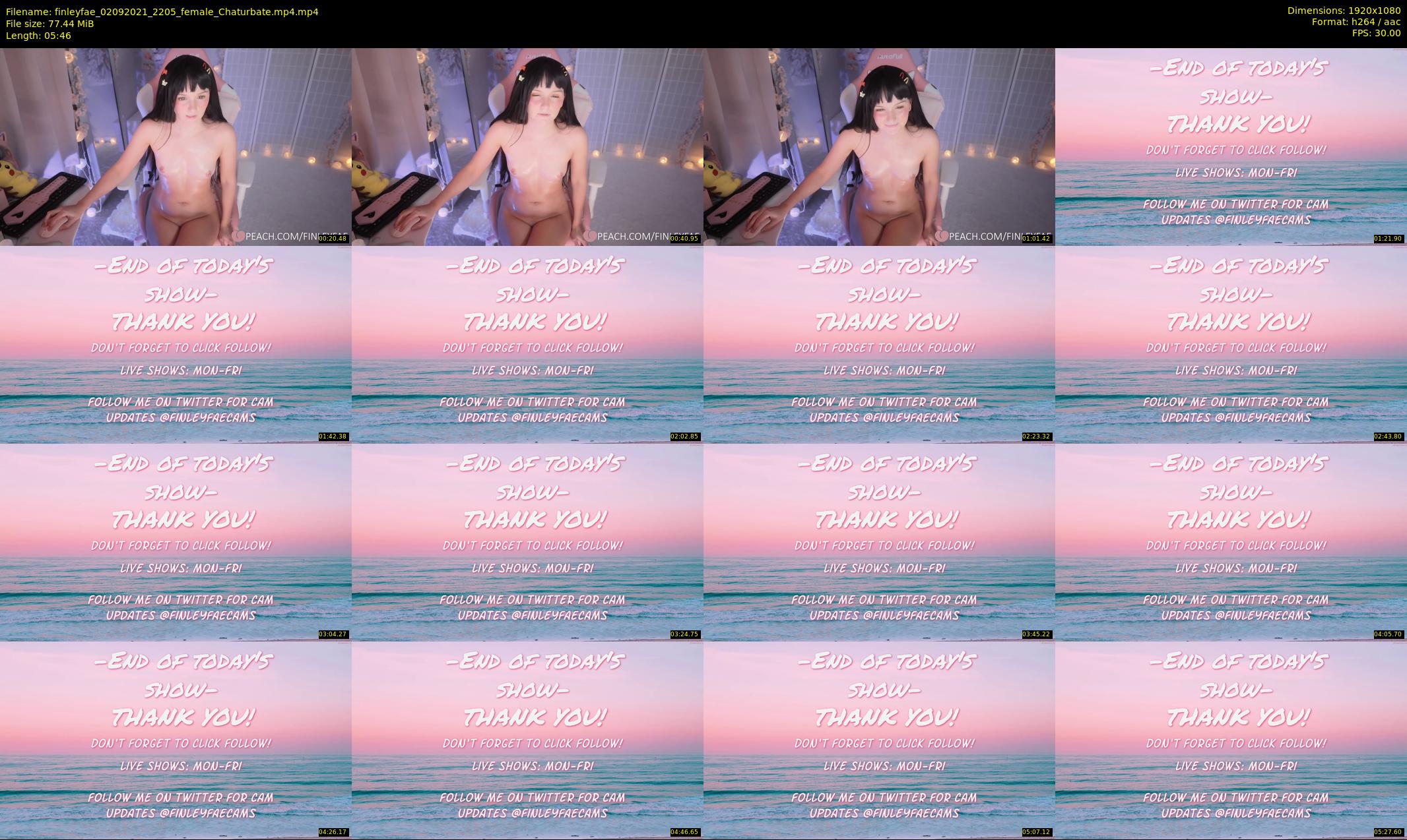 finleyfae — 6 minute Chaturbate female cam show recording, 1080p, Sep 2, 2021