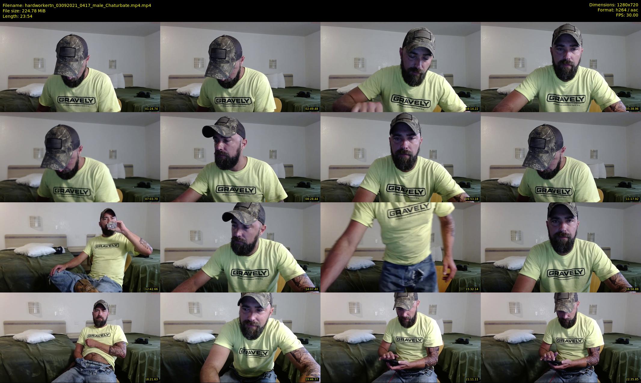 hardworkertn — 24 minute Chaturbate male cam show recording, 720p, Sep 3, 2021