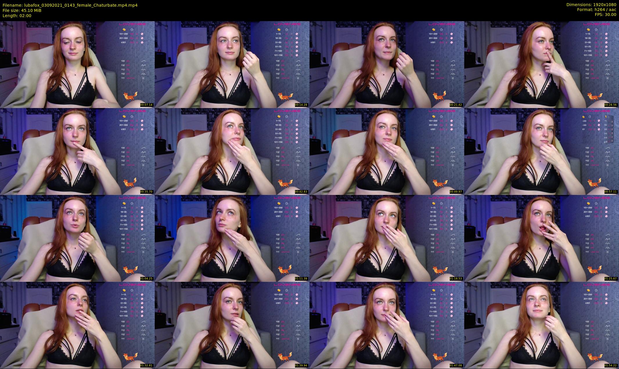 lubafox — 2 minute Chaturbate female cam show recording, 1080p, Sep 3, 2021
