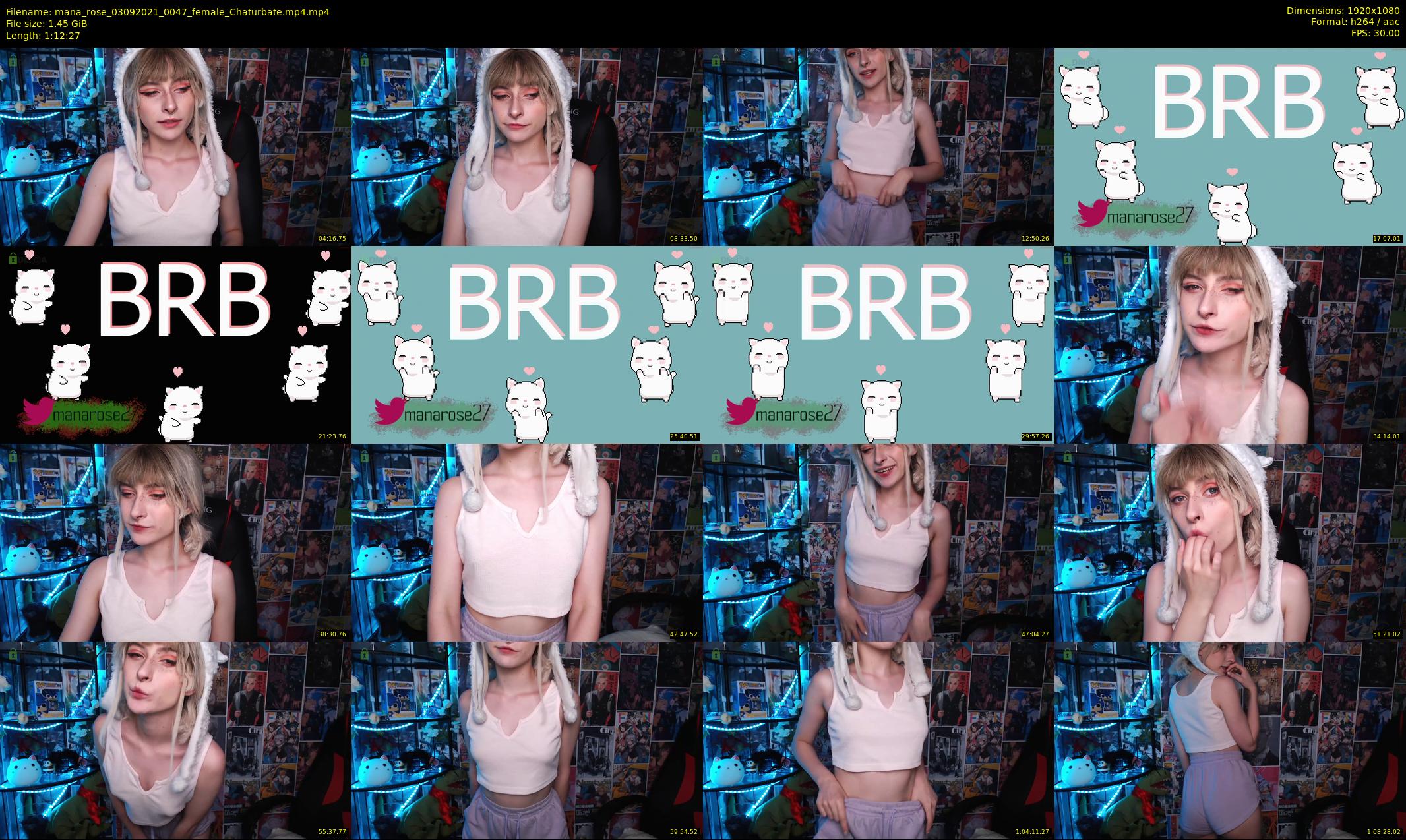 mana_rose — 73 minute Chaturbate female cam show recording, 1080p, Sep 3, 2021